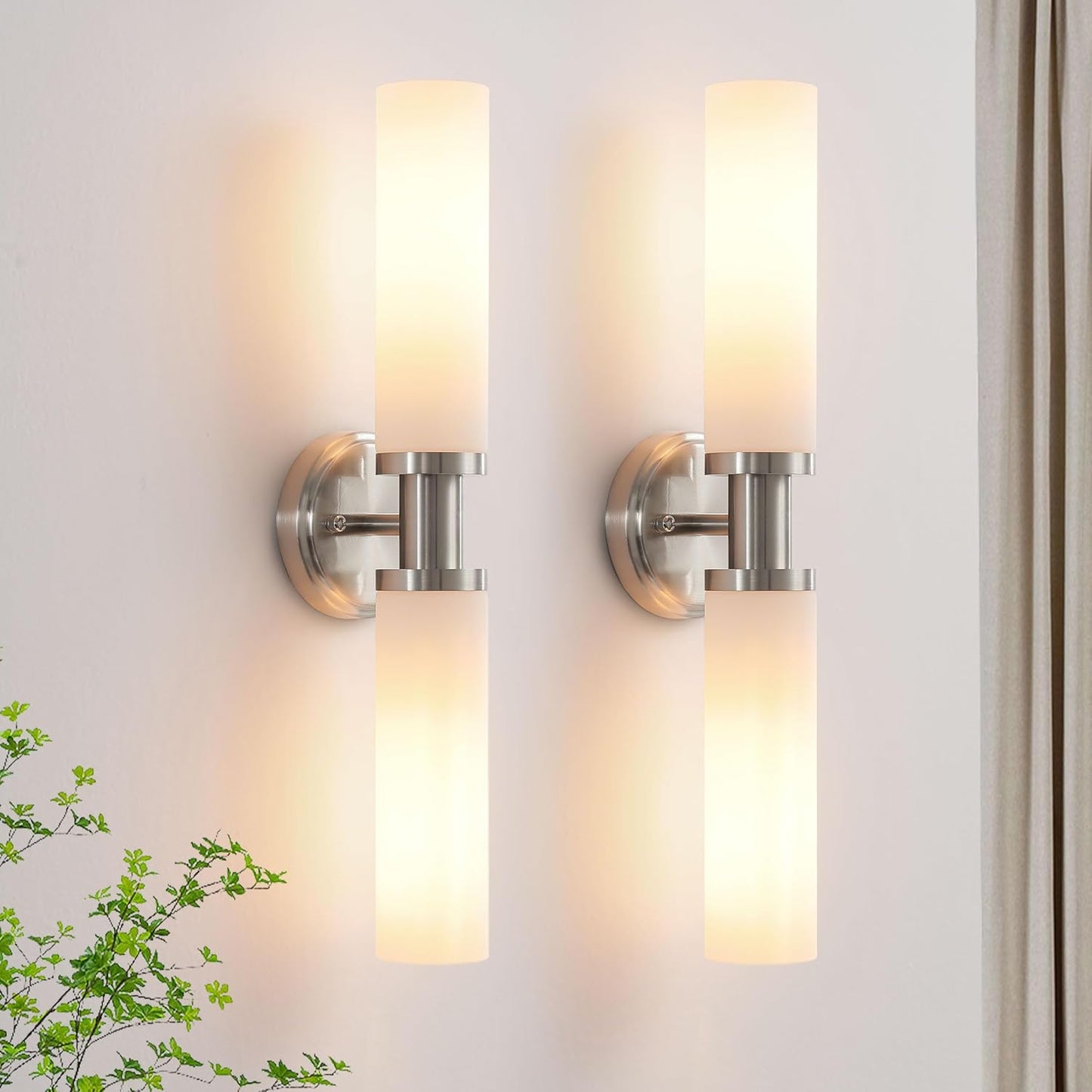 Wall Sconces Set of Two for Modern Bathroom and Living Room