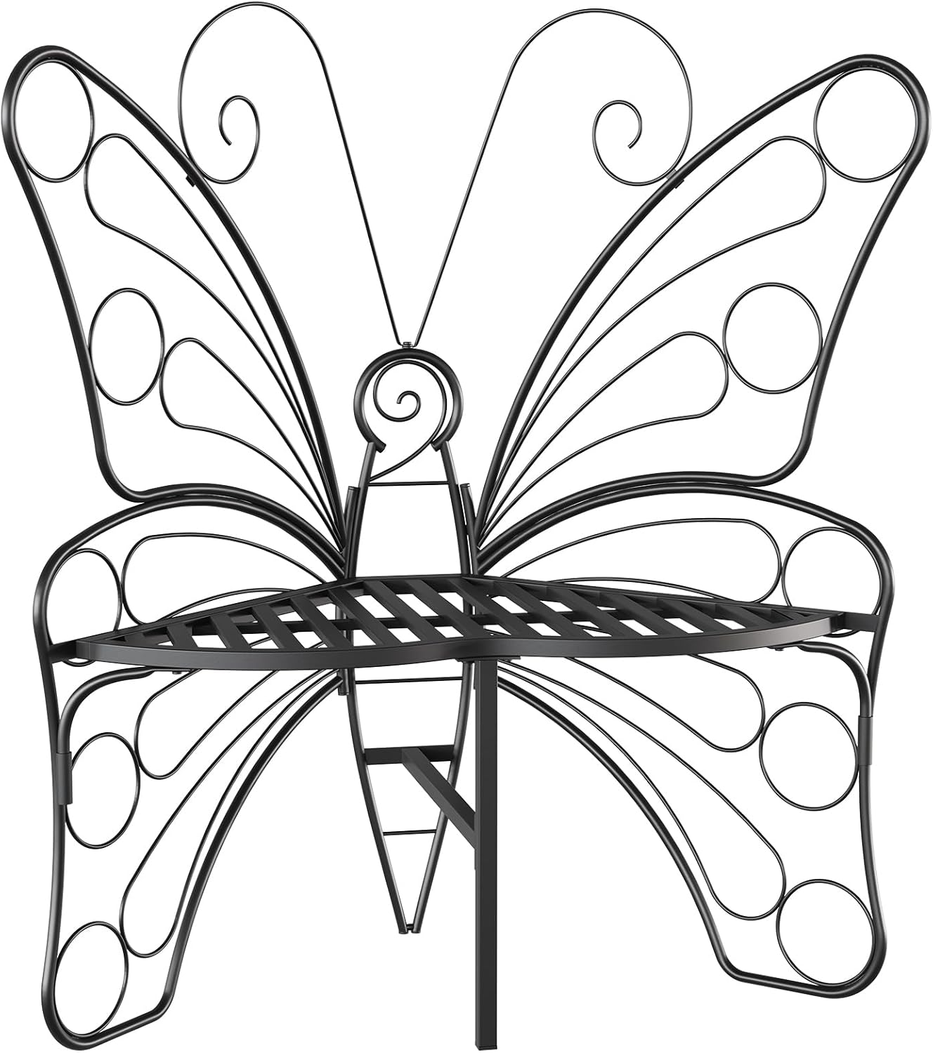 Butterfly Shaped Outdoor Bench for Garden, Yard, and Balcony
