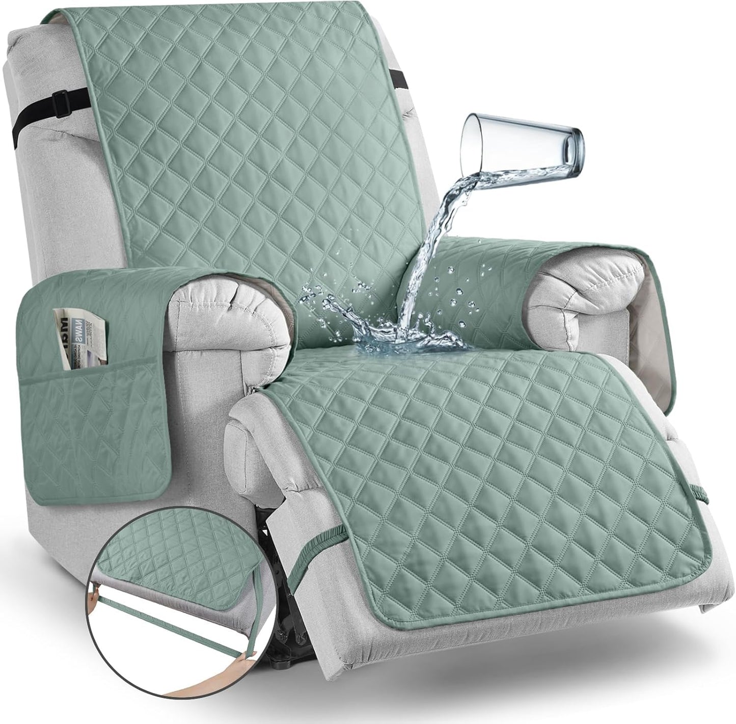TAOCOCO Non-Slip Recliner Chair Cover for Small Recliner