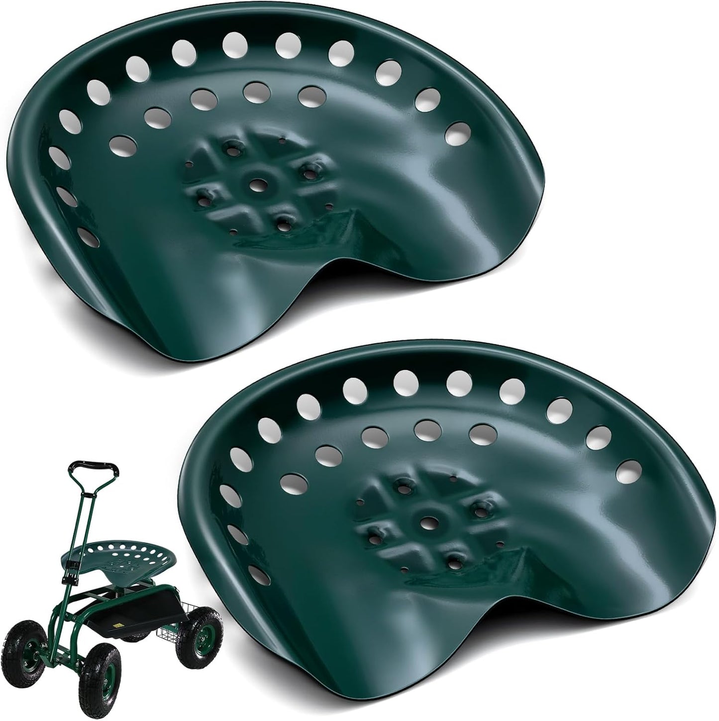 2 Pcs Metal Tractor Seat for Lawnmower, Forklift, and More