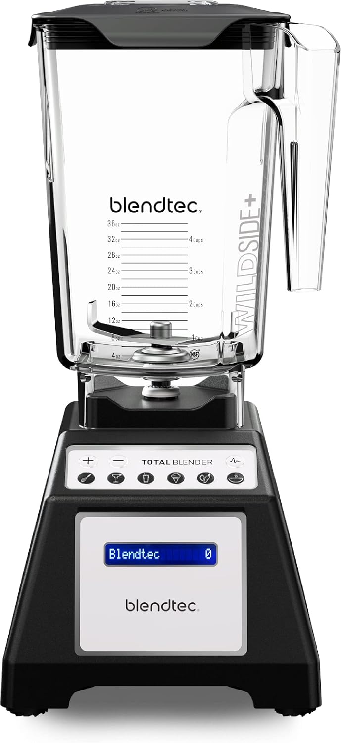 Blendtec Total Classic Blender - Powerful & Versatile - 6 Cycles - 10-Speed - 90 oz Jar - Black