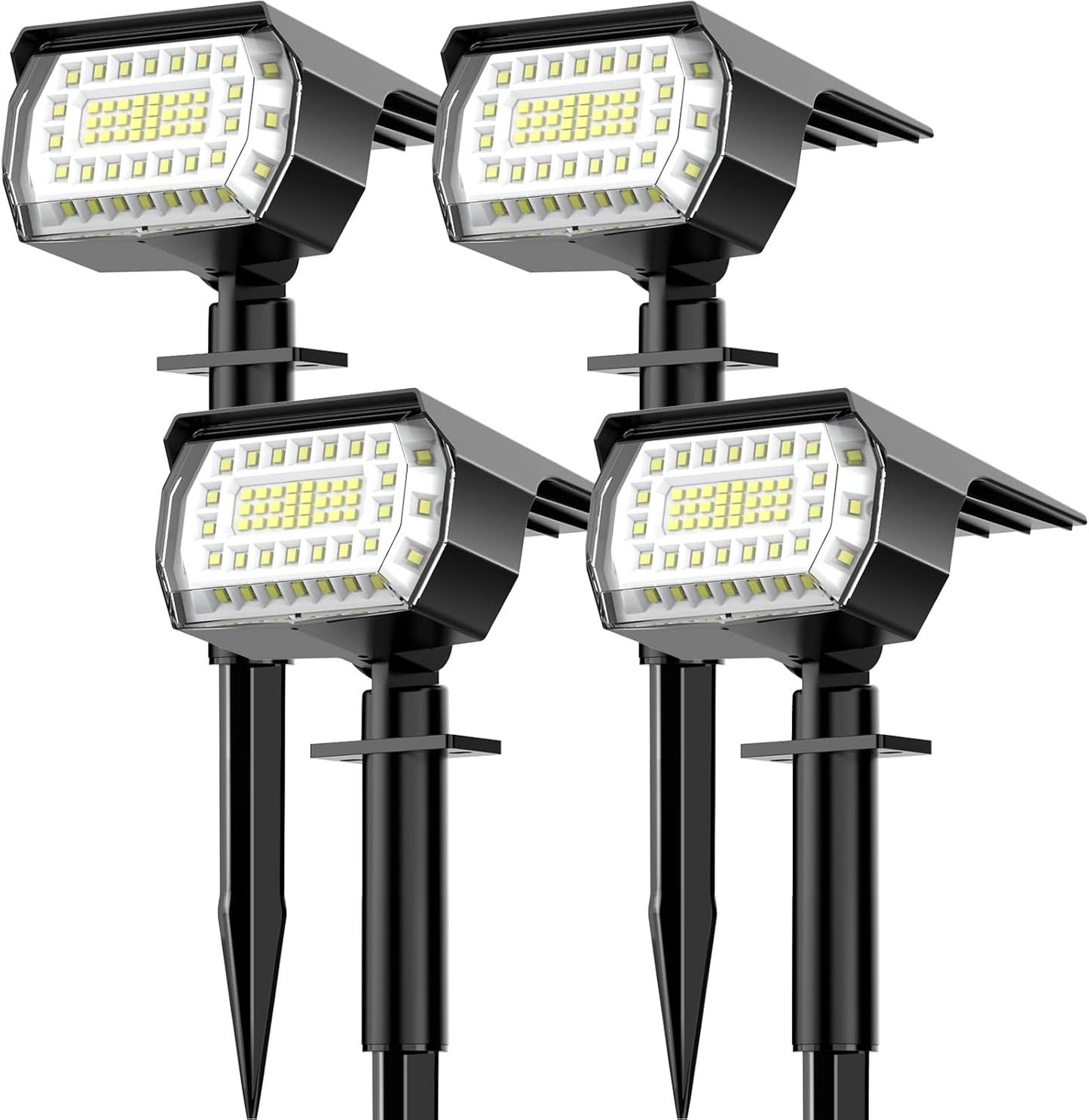 LANSOW Solar Spot Lights Outdoor - 76 LED 2-in-1 Landscape Lights
