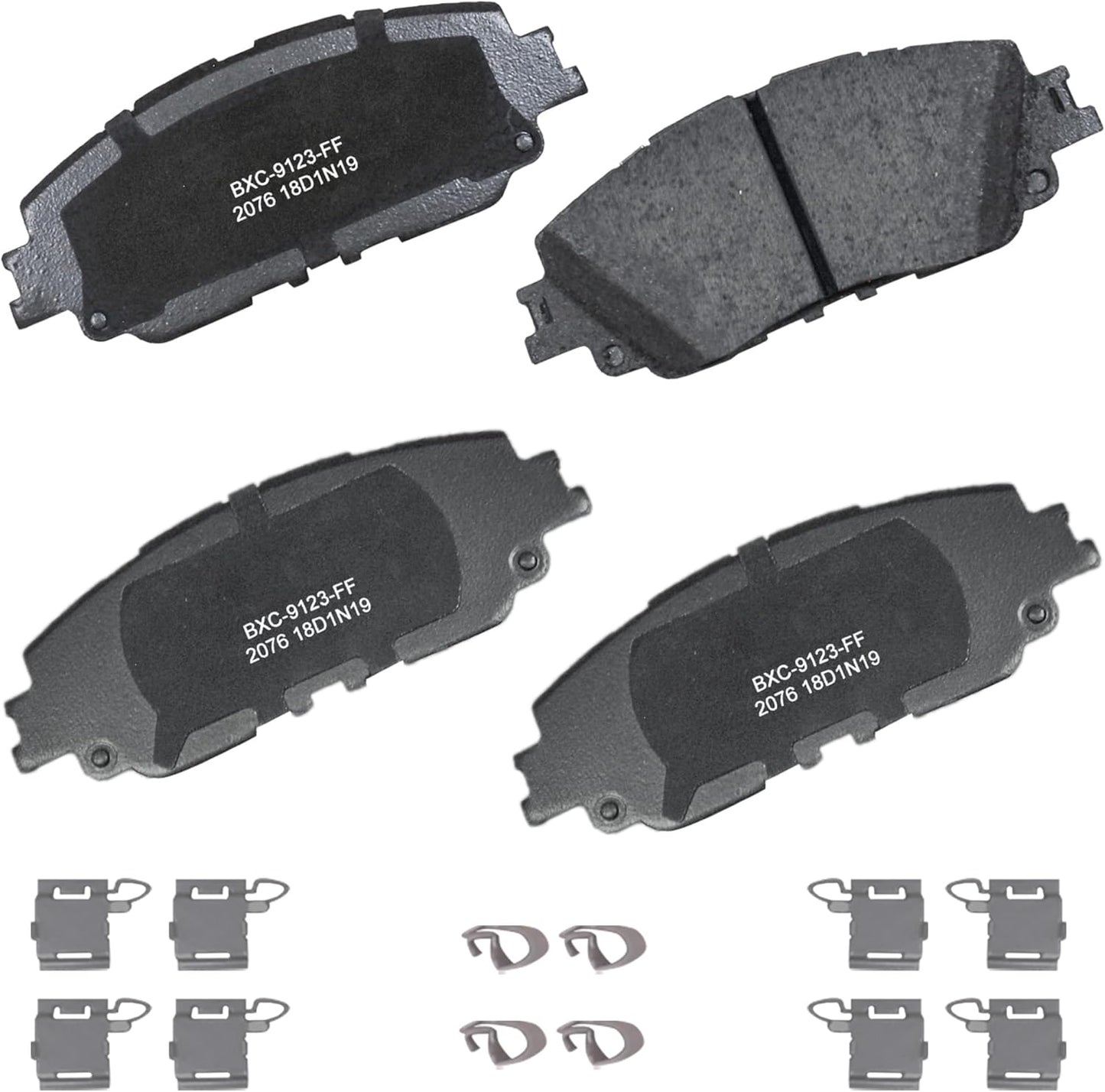 Bendix Premium SBC2076 Ceramic Front Brake Pads for Lexus and Toyota