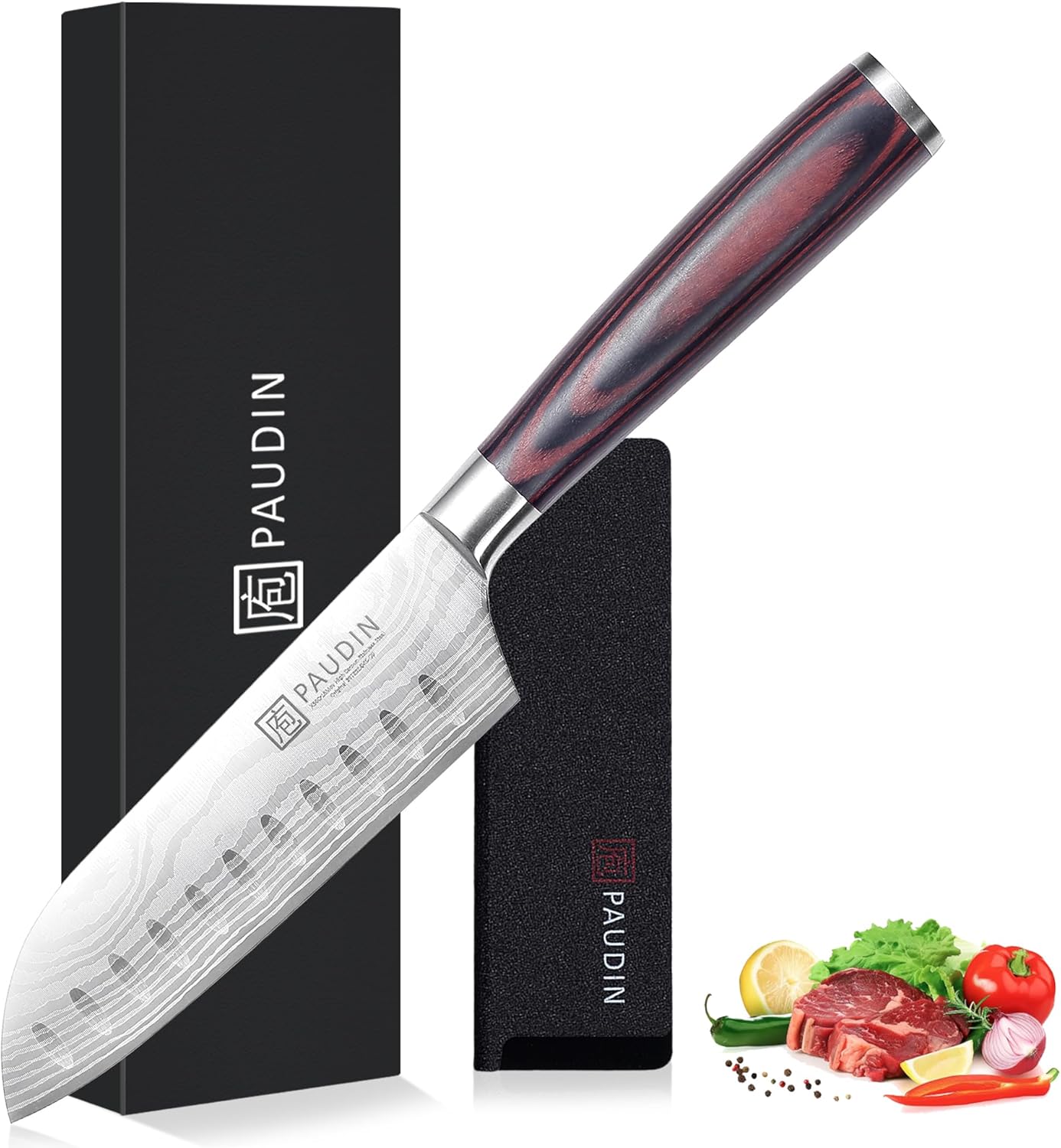 PAUDIN Santoku Knife 5 inch Ultra Sharp Kitchen Knife Review