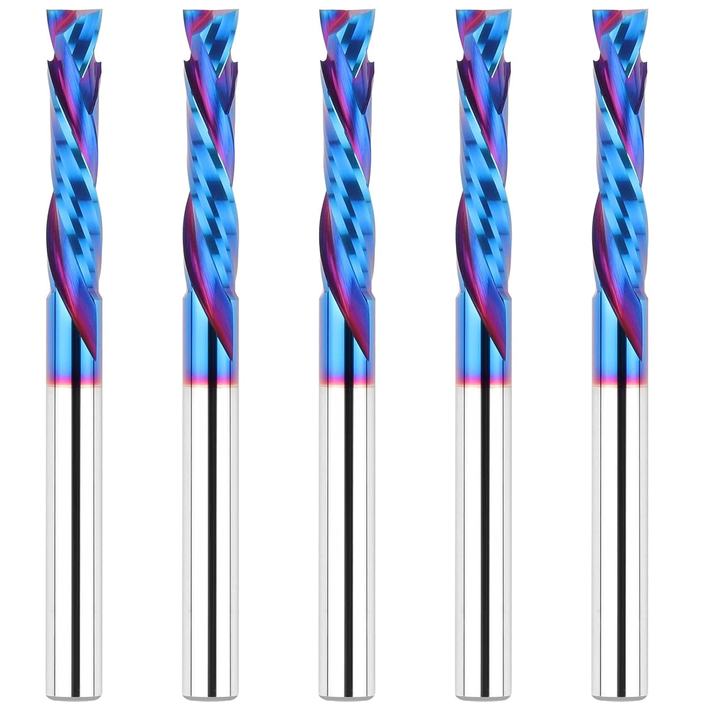 5PCS Compression Spiral Router Bits for Precision Woodworking