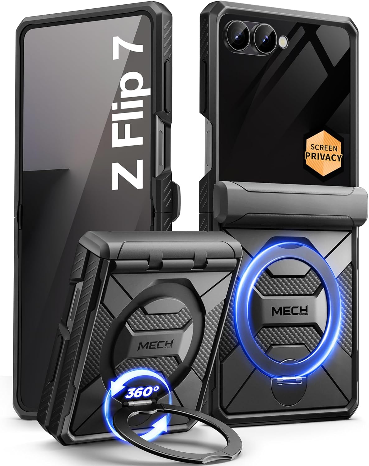 TONGATE 360 Spin Magnetic Stand for Samsung Galaxy Z Flip 7 Case