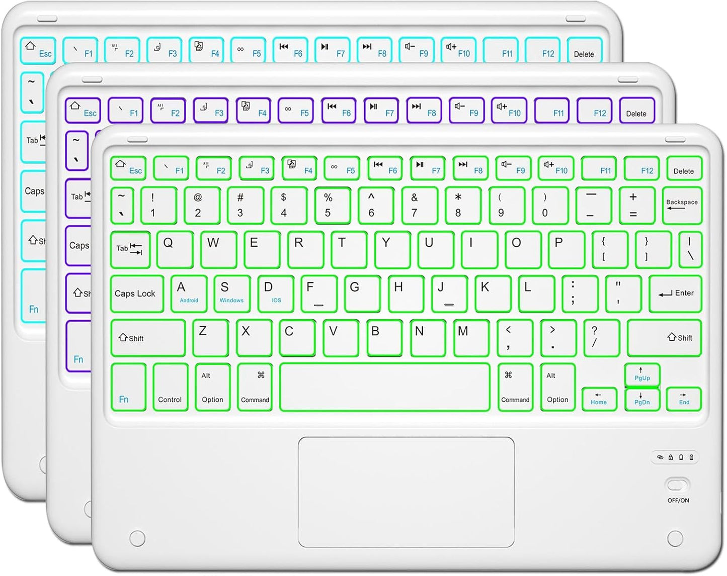 TOPIPRO: Backlit Bluetooth Keyboard with Touchpad