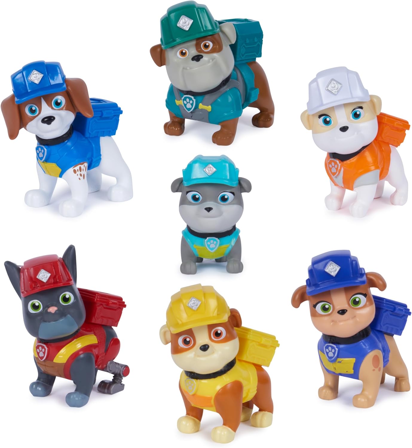Rubble & Crew Toy Figures Gift Pack with 7 Collectible Action Figures