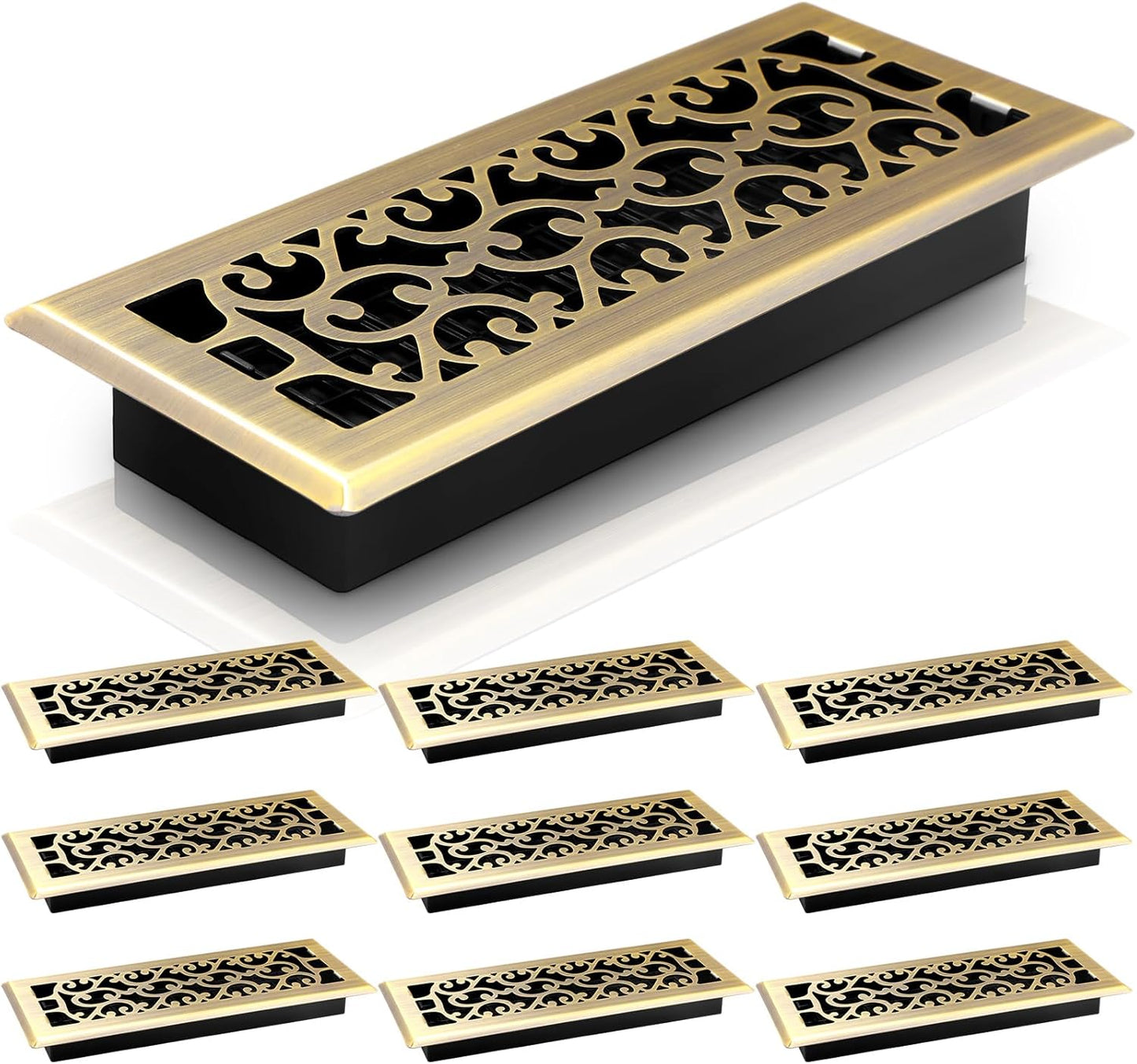 10 Pcs Heavy Duty Floor Registers for Home Heater Air Vents