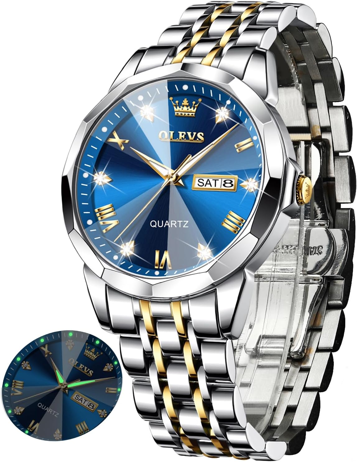 OLEVS Diamond Dress Watch - Waterproof & Luminous