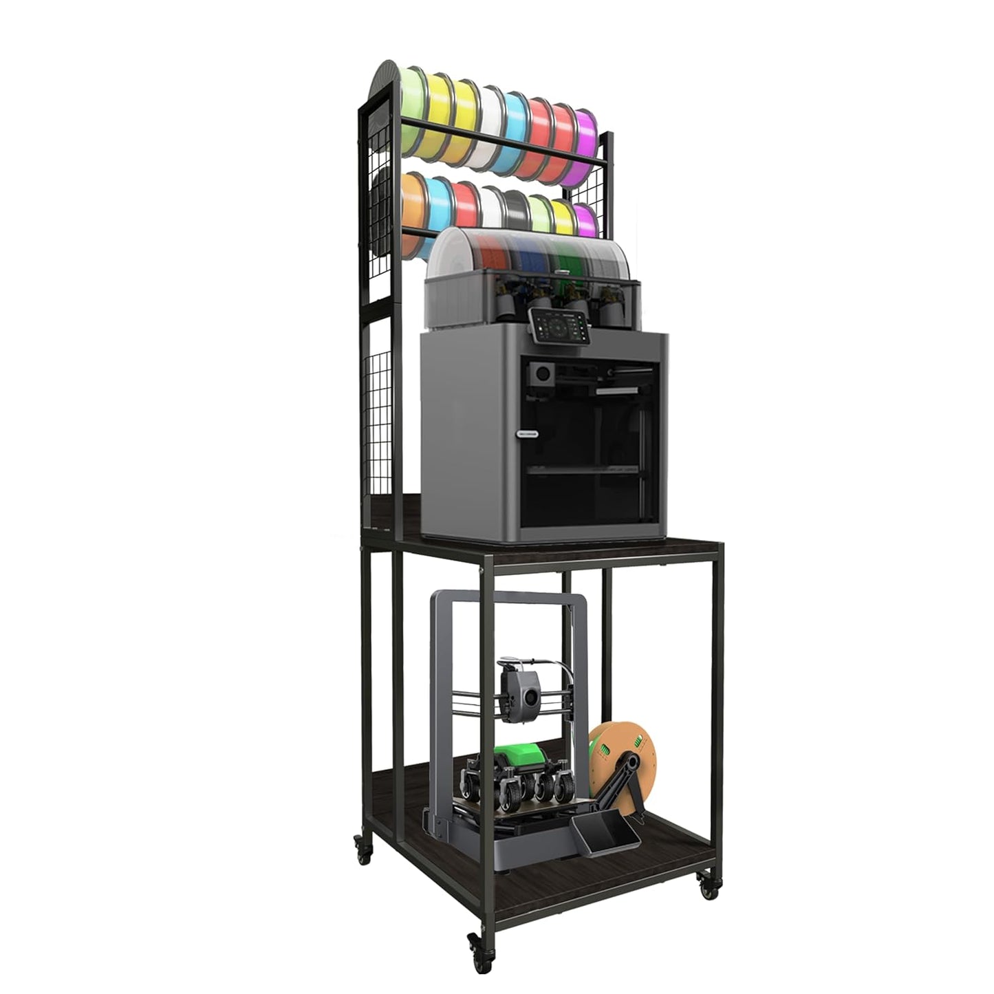 3D Printer Stand with Double Layer Storage Rack for Organization