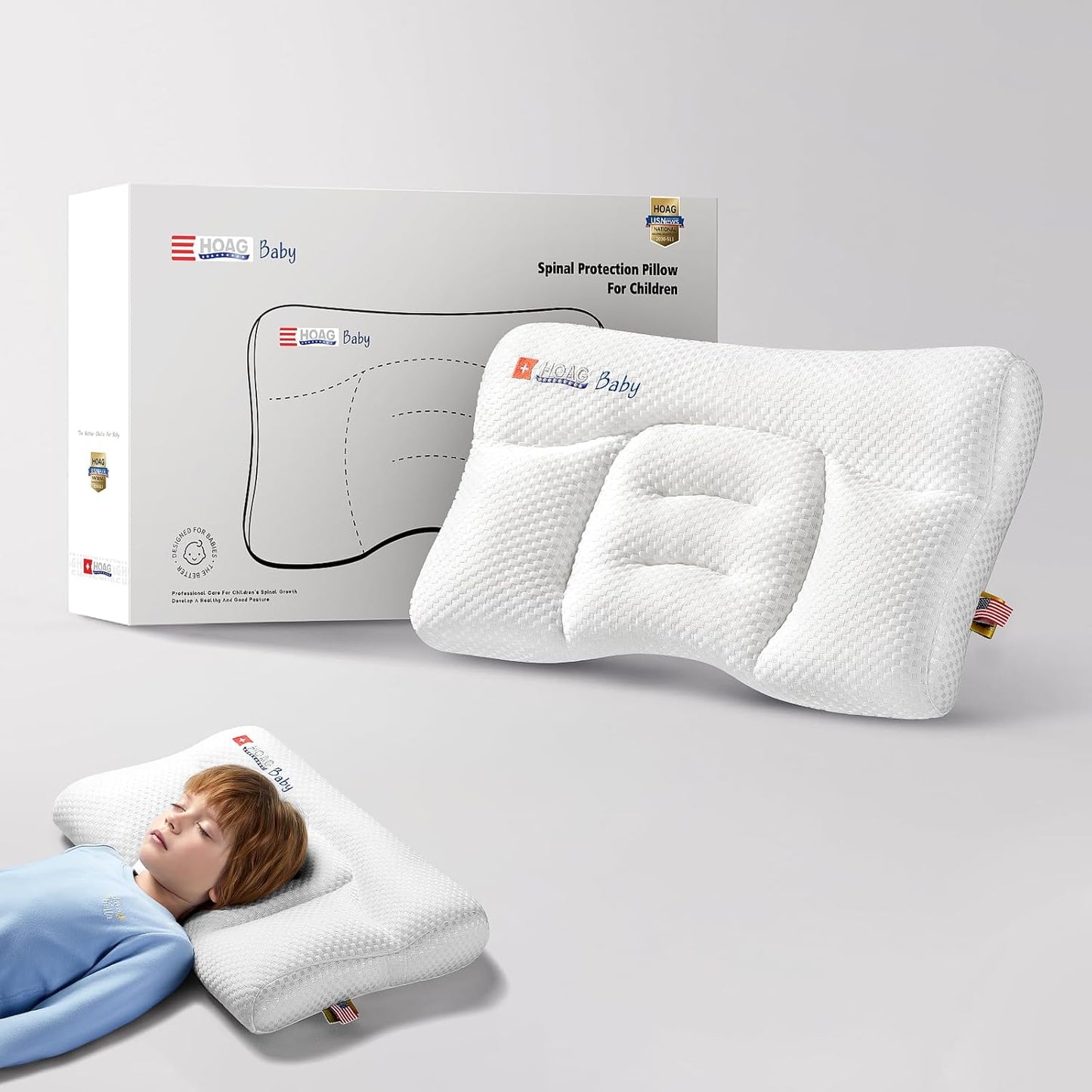 Toddler Pillow with Pillowcase for Cozy Sleep and Support