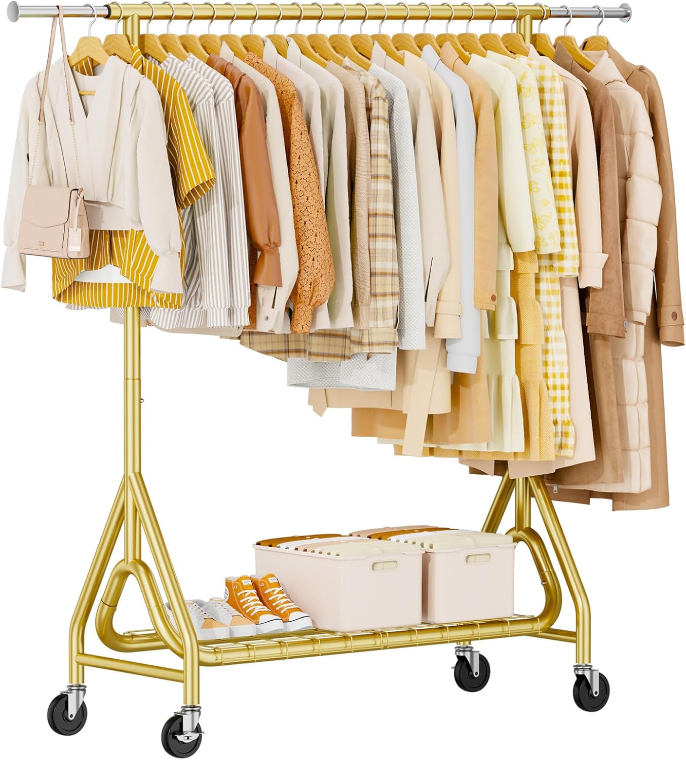 Heavy Duty Clothes Rack with 450 LBS Capacity for Versatile Use