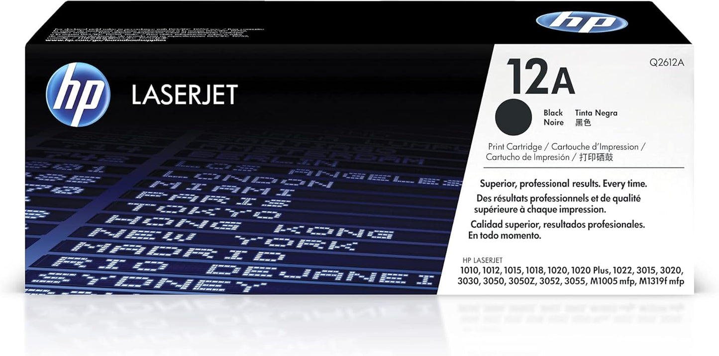 HP 12A Black Toner | For HP LaserJet Printers | High-Quality Prints