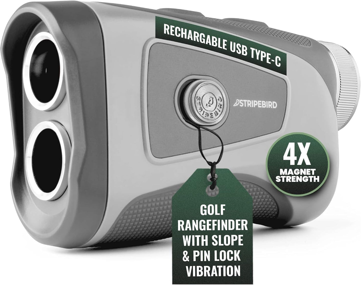 Stripebird Golf Rangefinder with Slope - Pinpoint Accuracy
