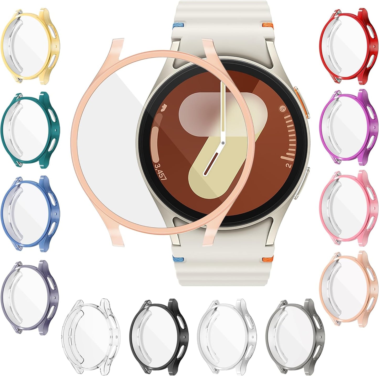 12 Pack YUVIKE Galaxy Watch 7 40mm Screen Protectors - Full Protection in 12 Colors!