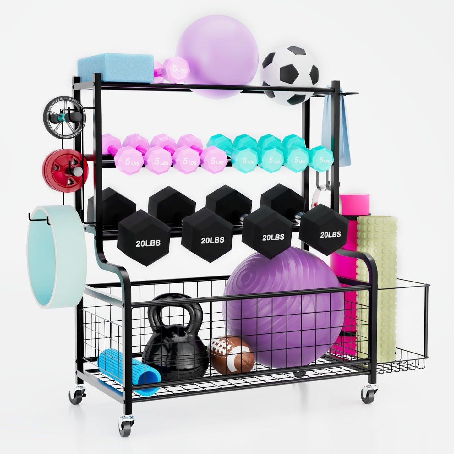 Yoga Mat Weight Rack - Storage Solution