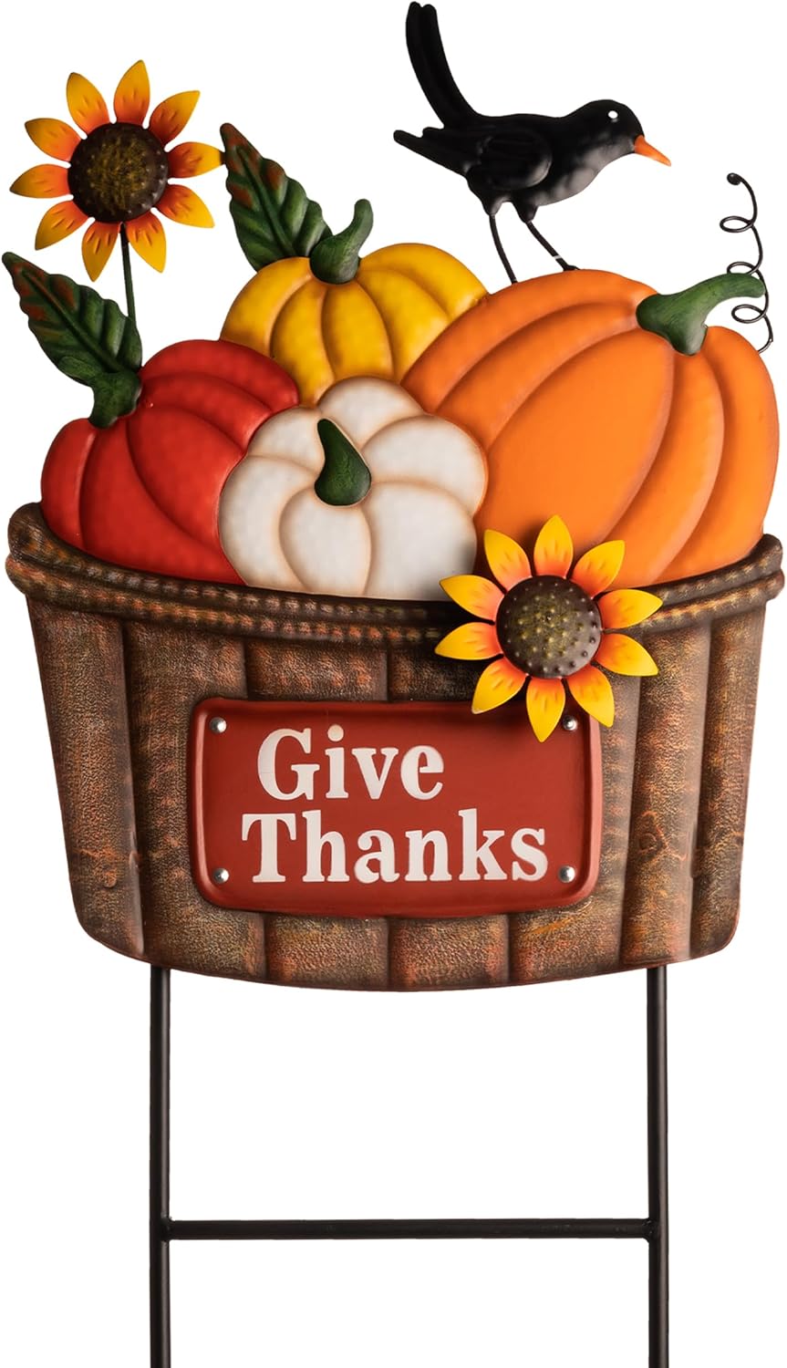 Fall Decorations for Outdoor Home - Pumpkin Garden Decor