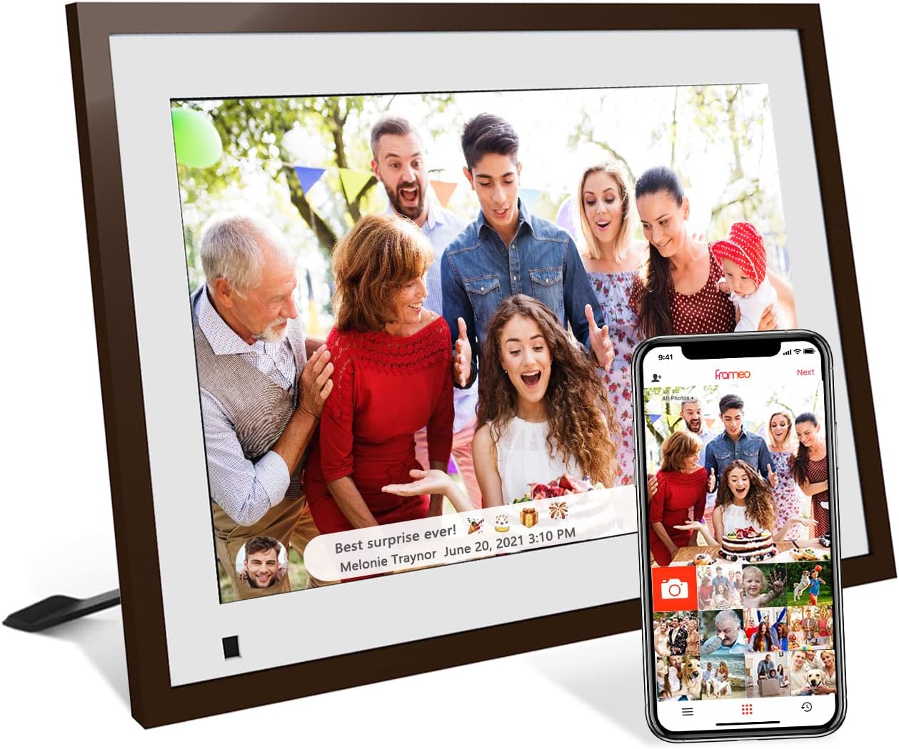 Digital Picture Frame 10.1 Inch with WiFi and Touchscreen Features