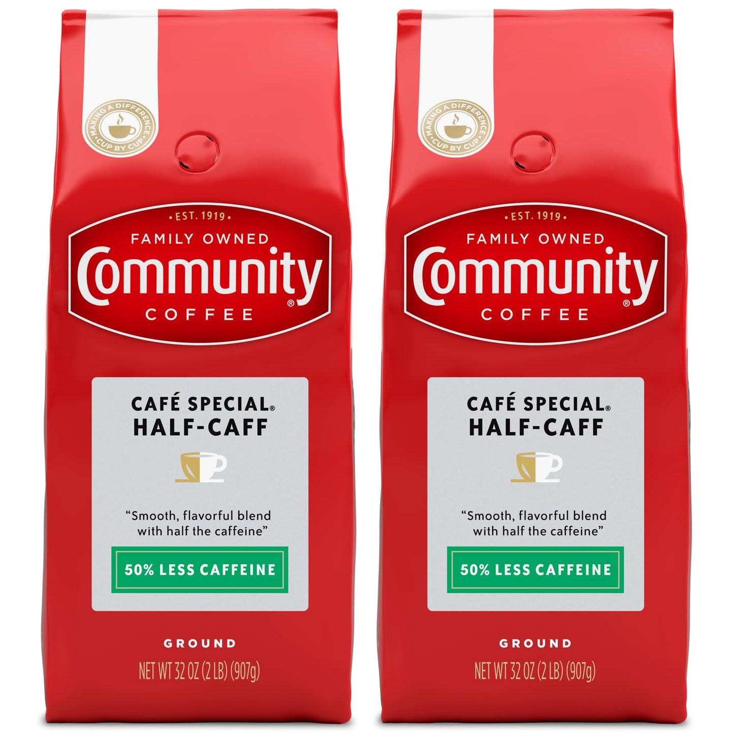 Community Coffee Cafe Special Half-Caff Ground Coffee 32 Ounces