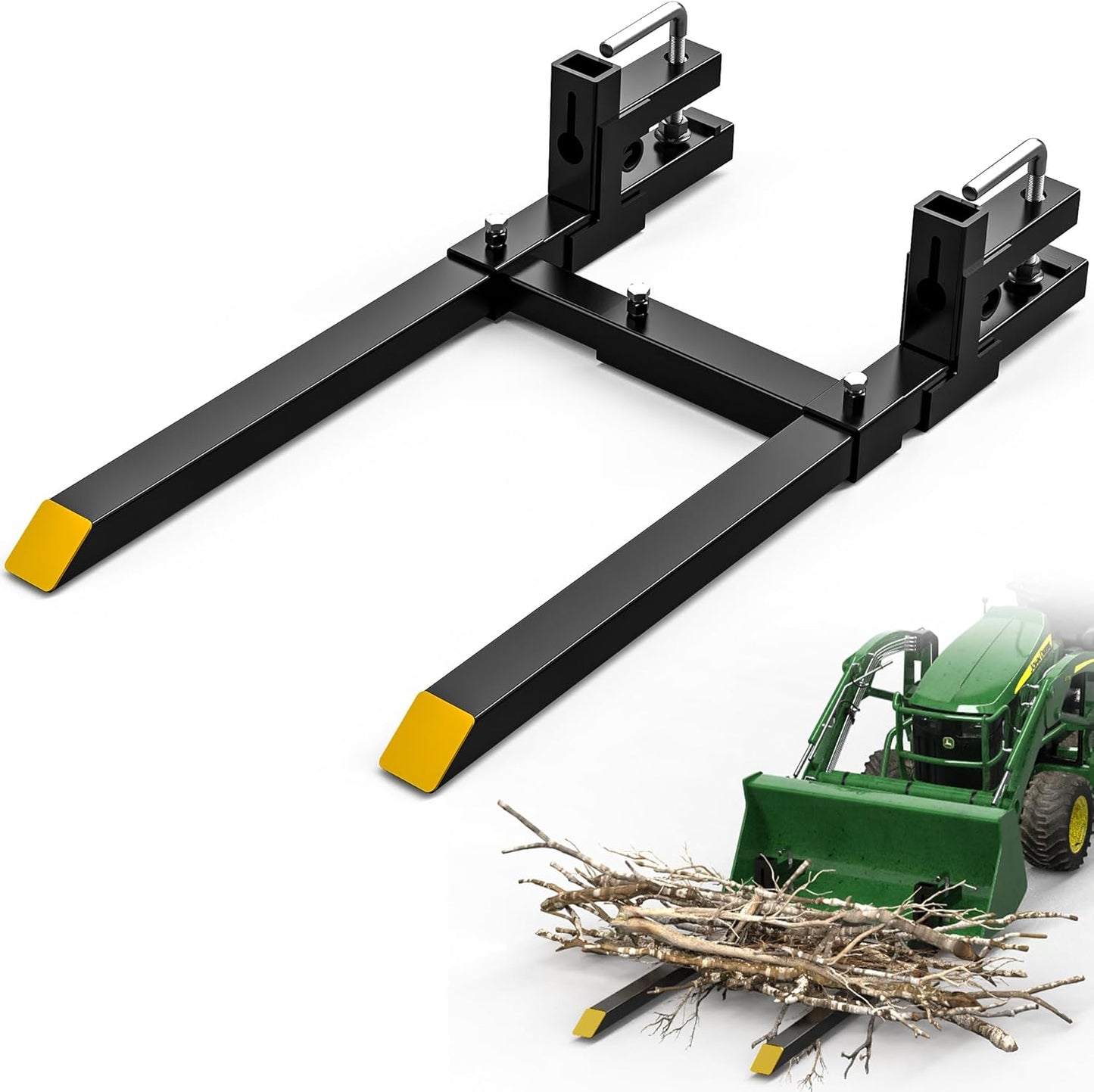 AUTOSAVER88 60in Clamp On Pallet Forks for Heavy Duty Use