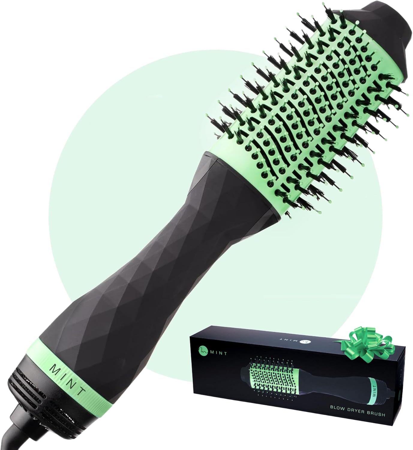 MINT Ionic Hair Dryer Brush - Frizz-Free Blowout & Styling