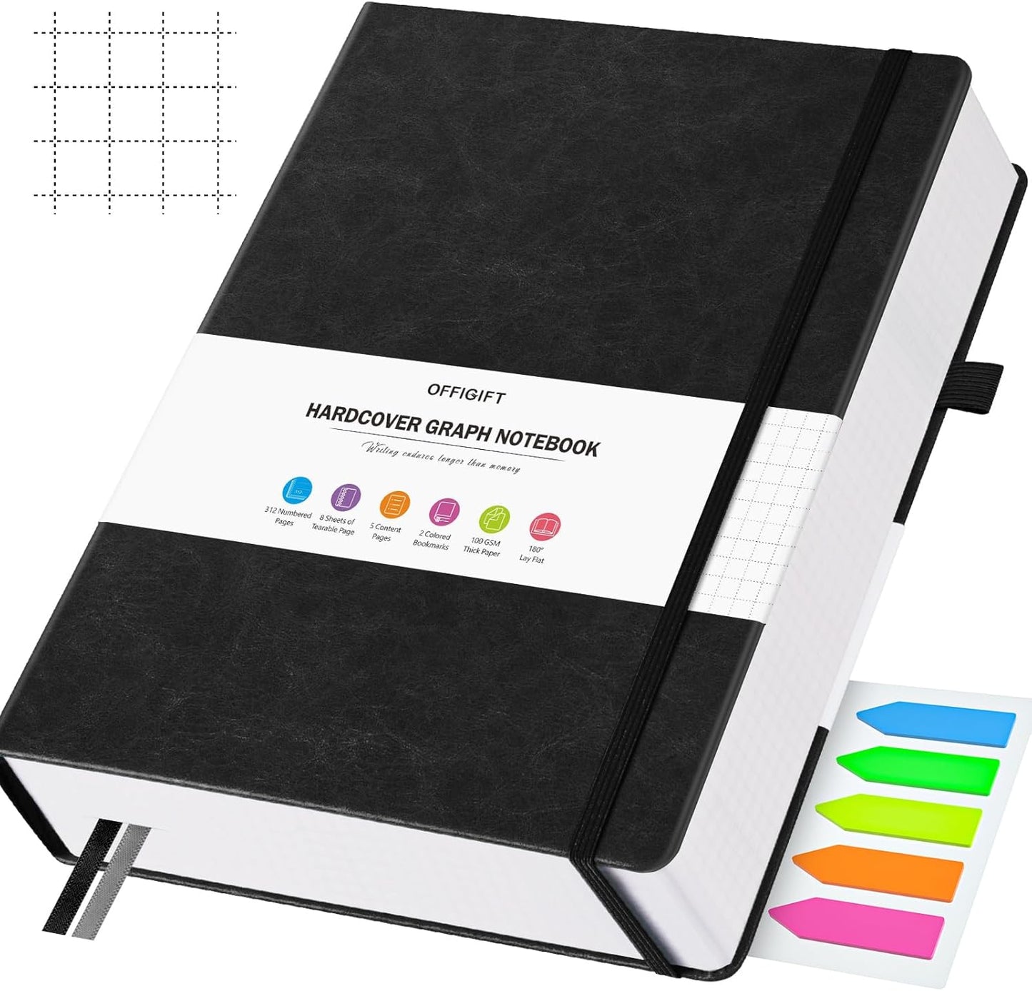 Premium Grid Paper Notebook: Graph Efficiently with 312 Numbered Pages & No bleed 100gsm Paper