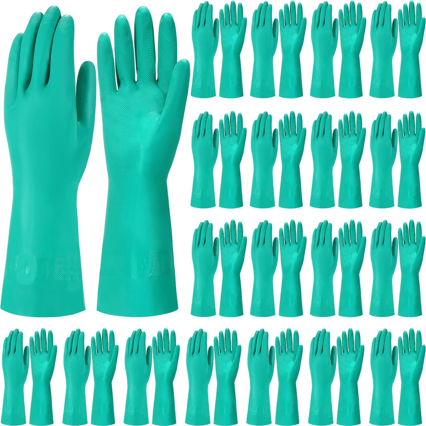 20 Pairs Heavy Duty Nitrile Gloves for Chemical Resistance