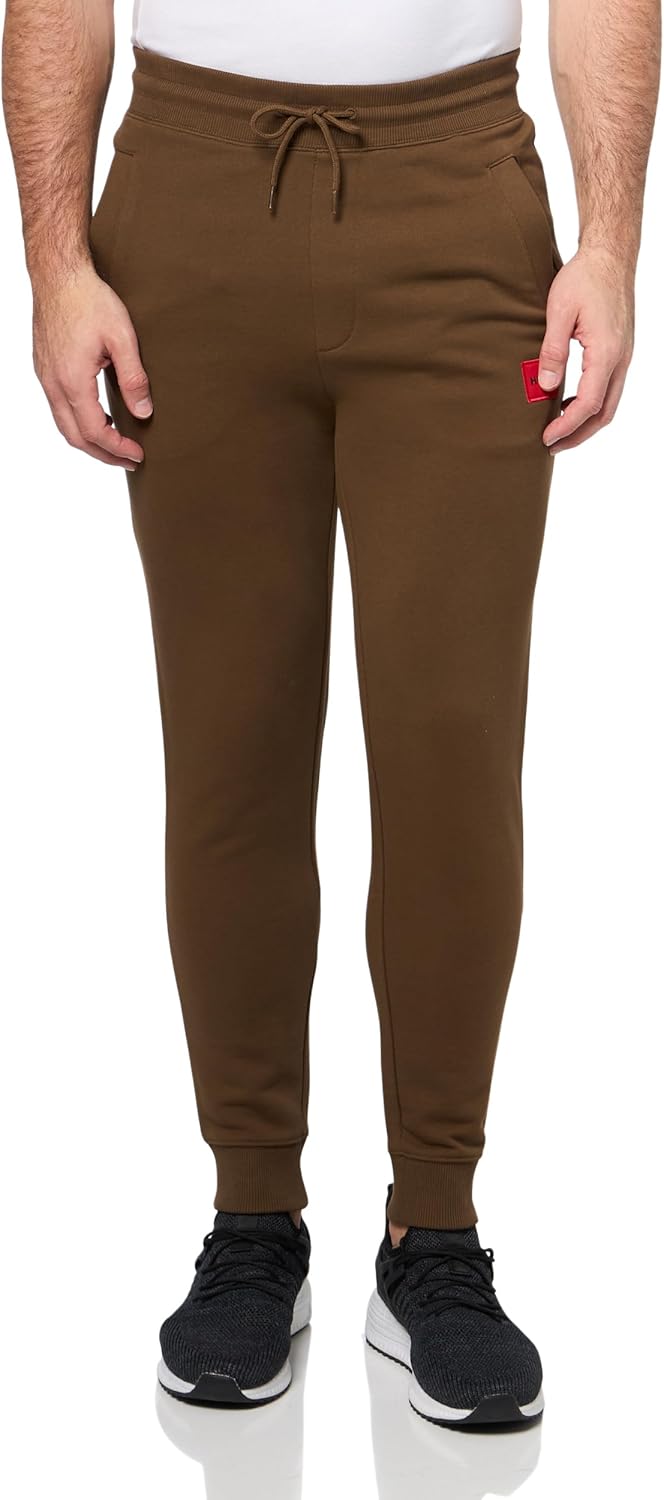 HUGO Mens Regular Fit Square Logo Jersey Drawstring Joggers Review