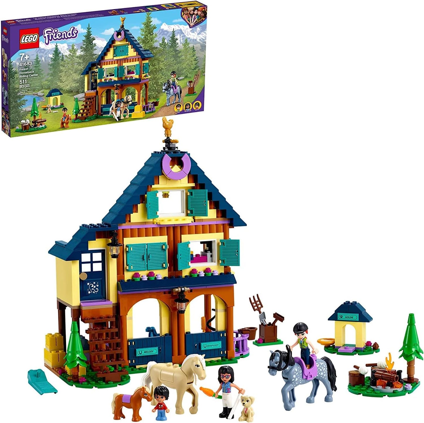 LEGO Friends Horseback Riding Center: 2021 New Set - 511 Pcs -Perfect Gift!
