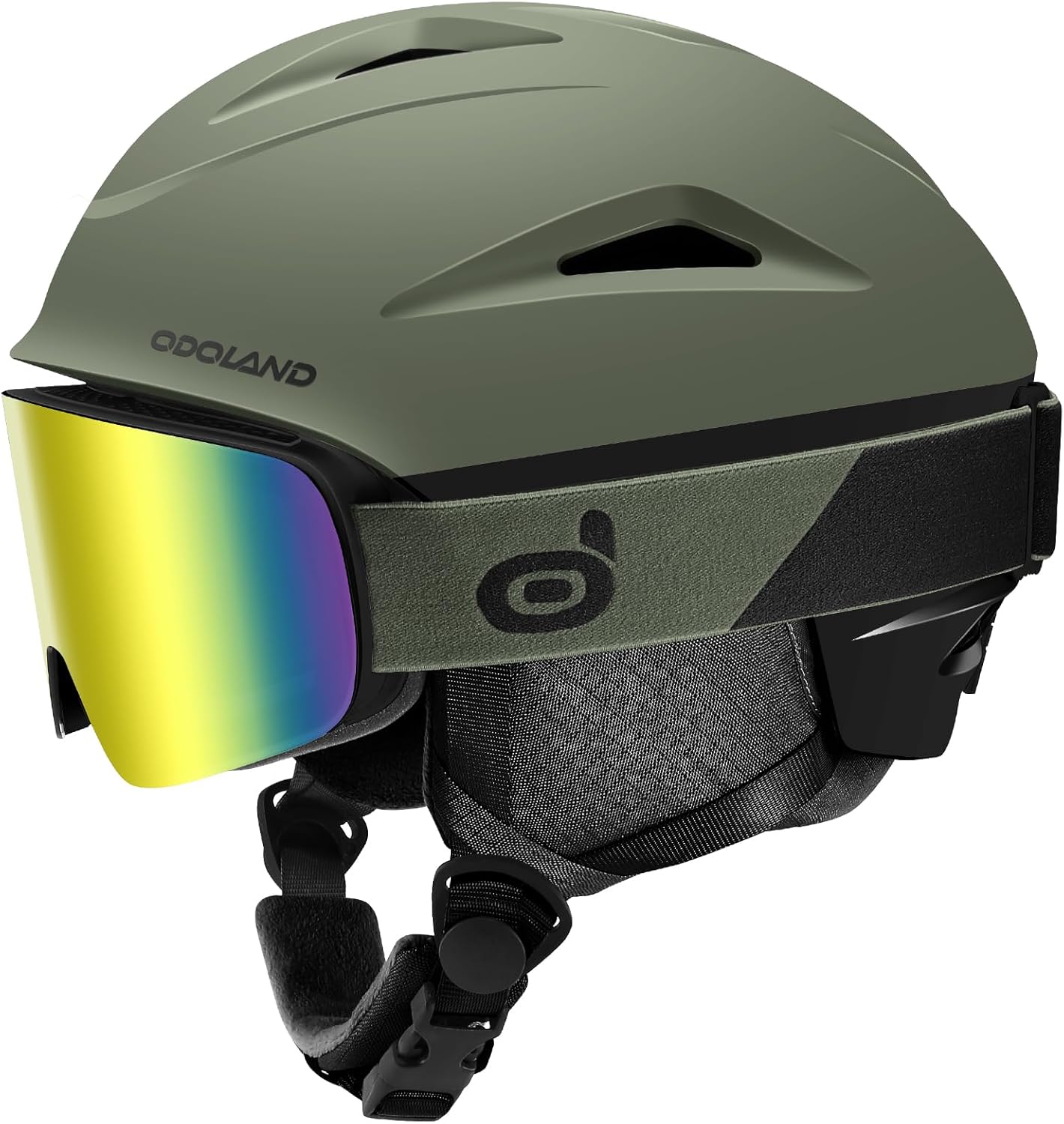 Odoland Ski Helmet and Goggles Set for Ultimate Snow Sports Safety