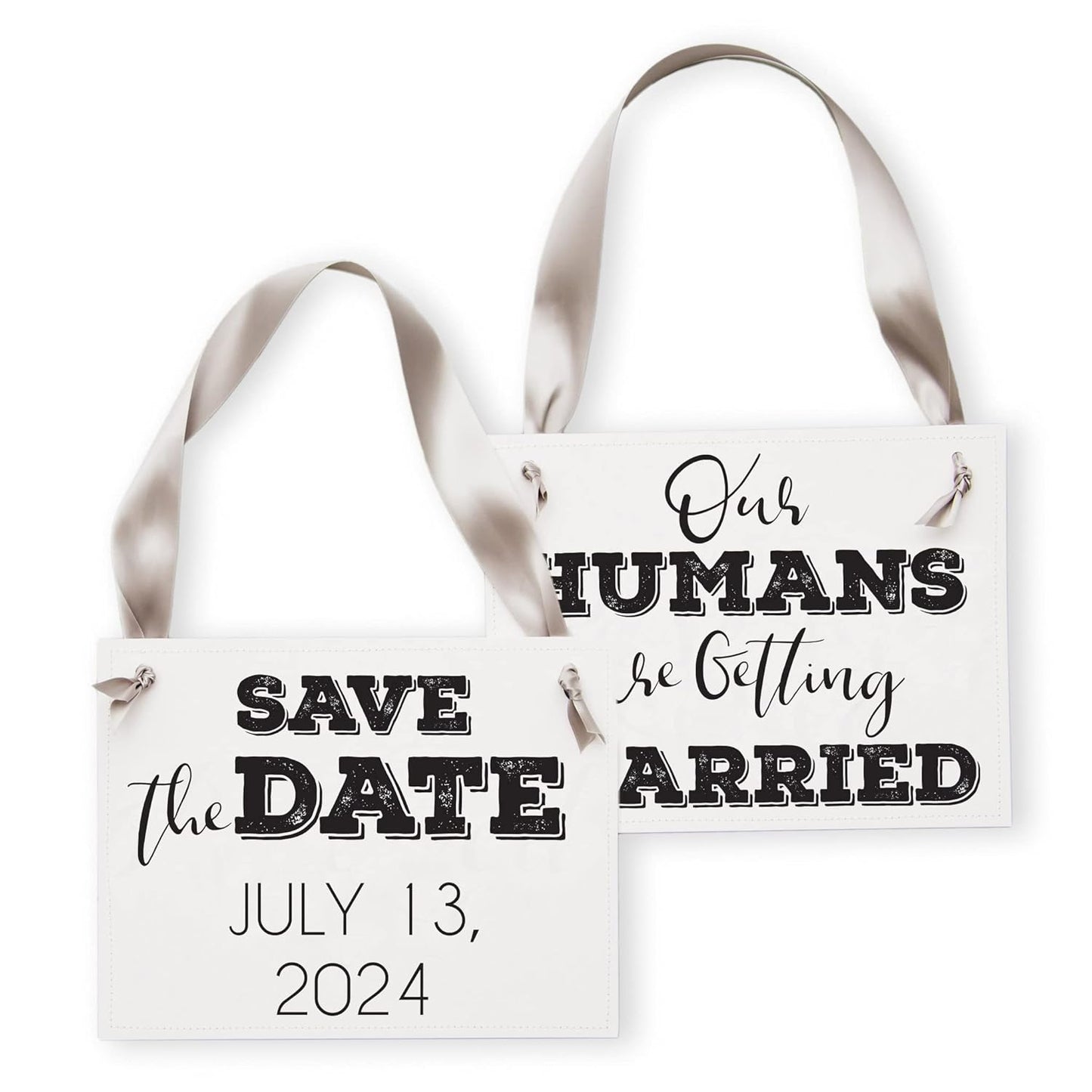 Engagement Announcement For 2 Dogs - Save The Date Sign