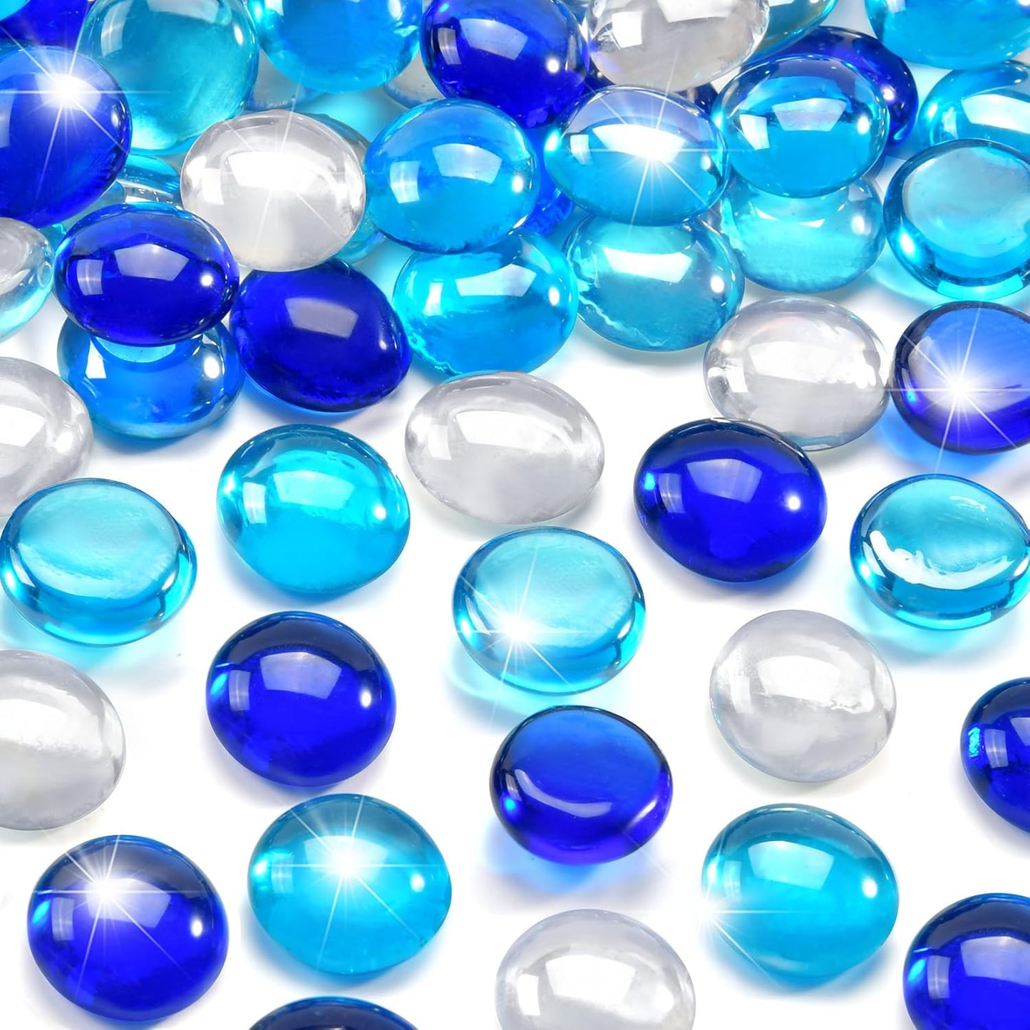 20 Pounds Mixed-Color Fire Glass Beads for Fire Pit and Crafts
