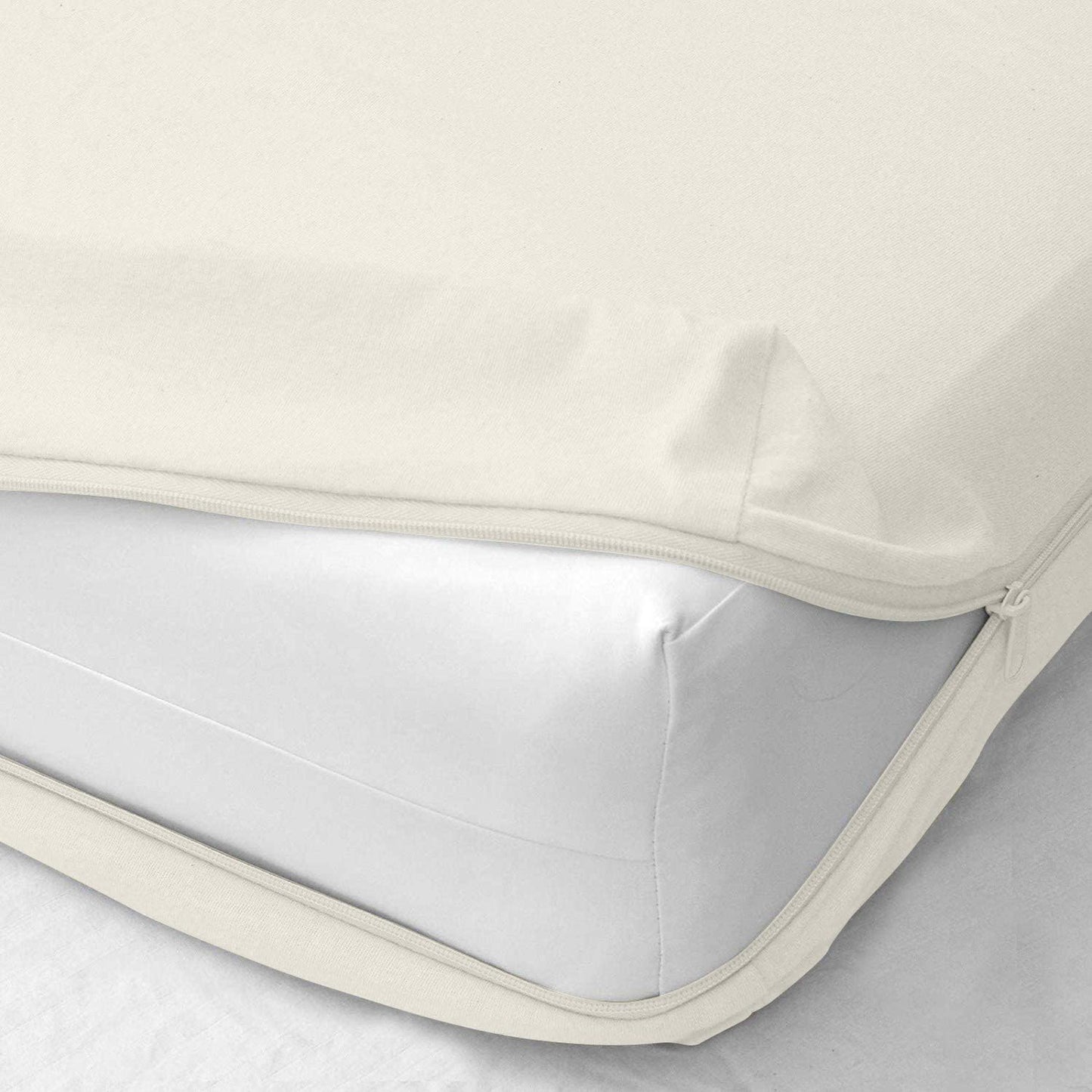 Zipper Fitted Sheet King Size with Deep Pockets for Comfort