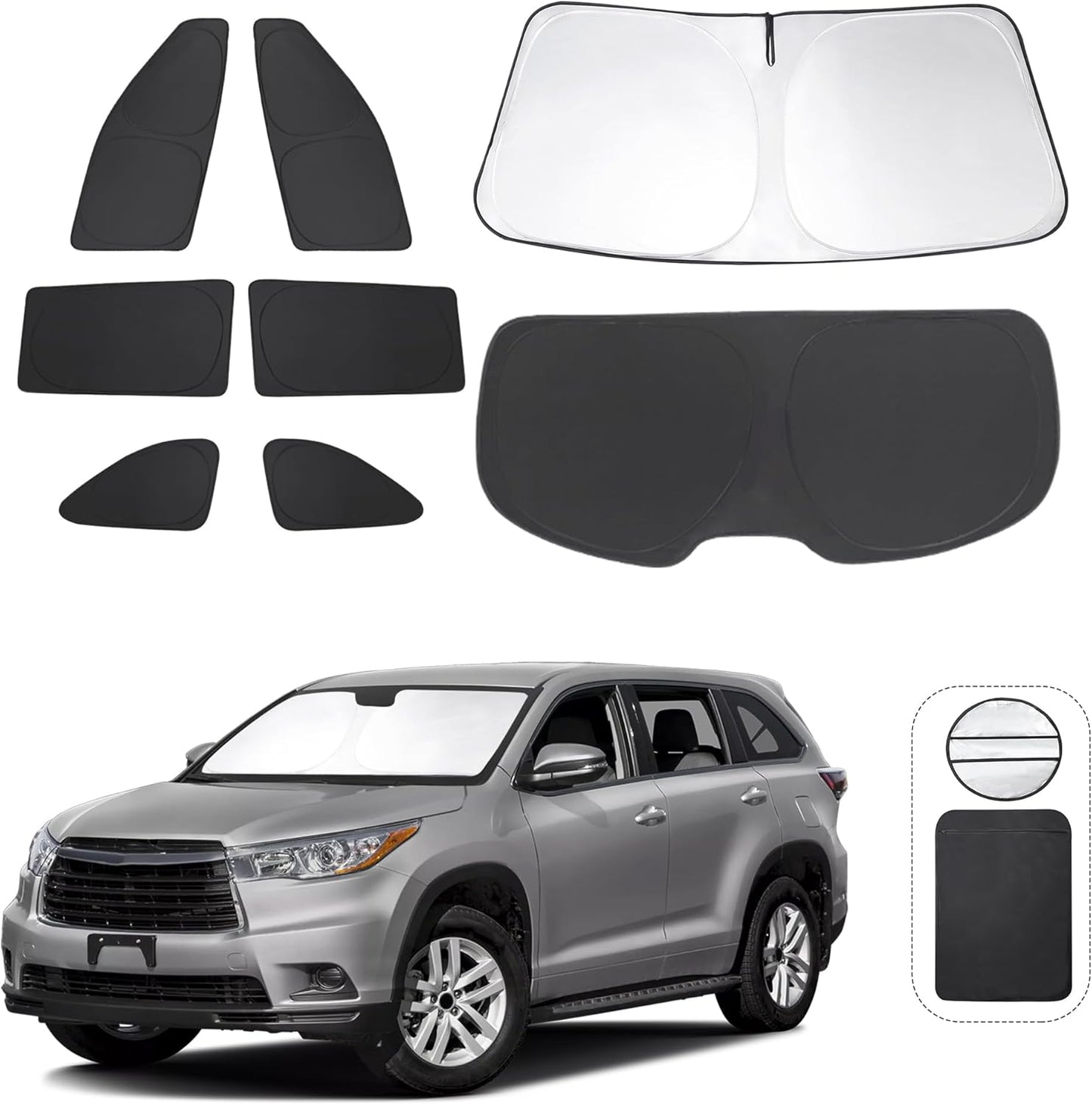 Custom Fit Window Shades for Toyota Highlander 2014-2019 Models