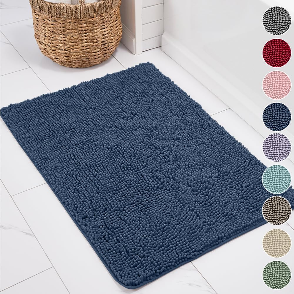 KANGAROO Chenille Soft Absorbent Bath Rug for Luxurious Comfort