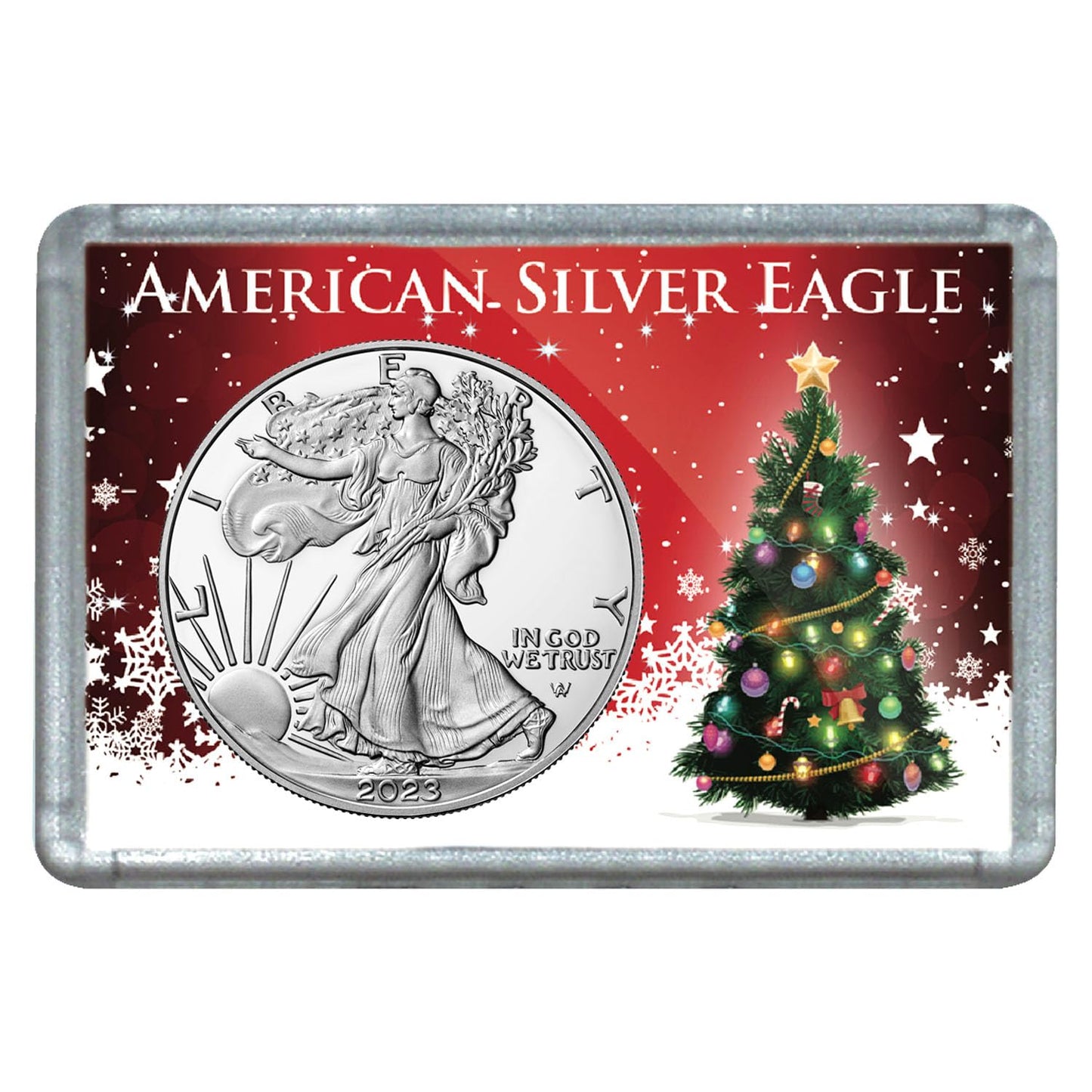 USA 2023 $1 American Silver Eagle Coin with Holiday Holder