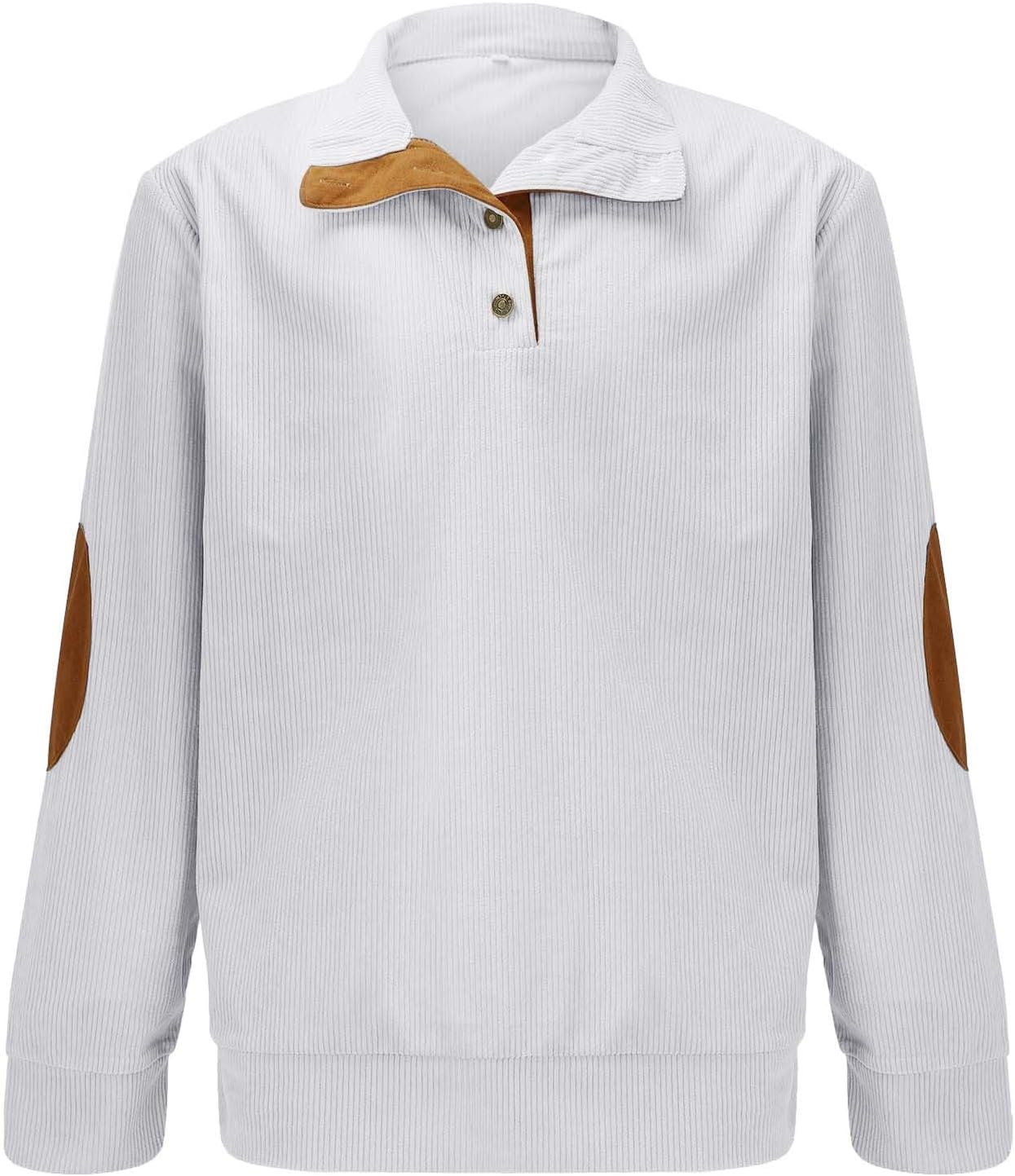 Festive 1/4 Button Xmas Sweatshirt for Men