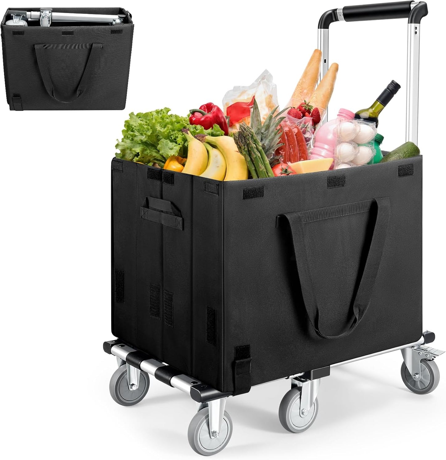KEDSUM 2 in 1 Dolly Cart with Wheels for Heavy Duty Use