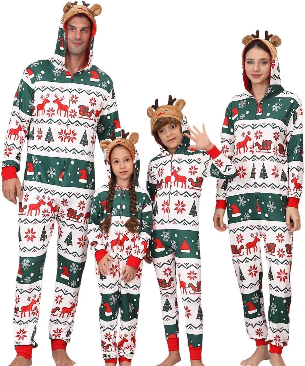 Matching Christmas Pajamas for Family Couples Onesies Sleepwear