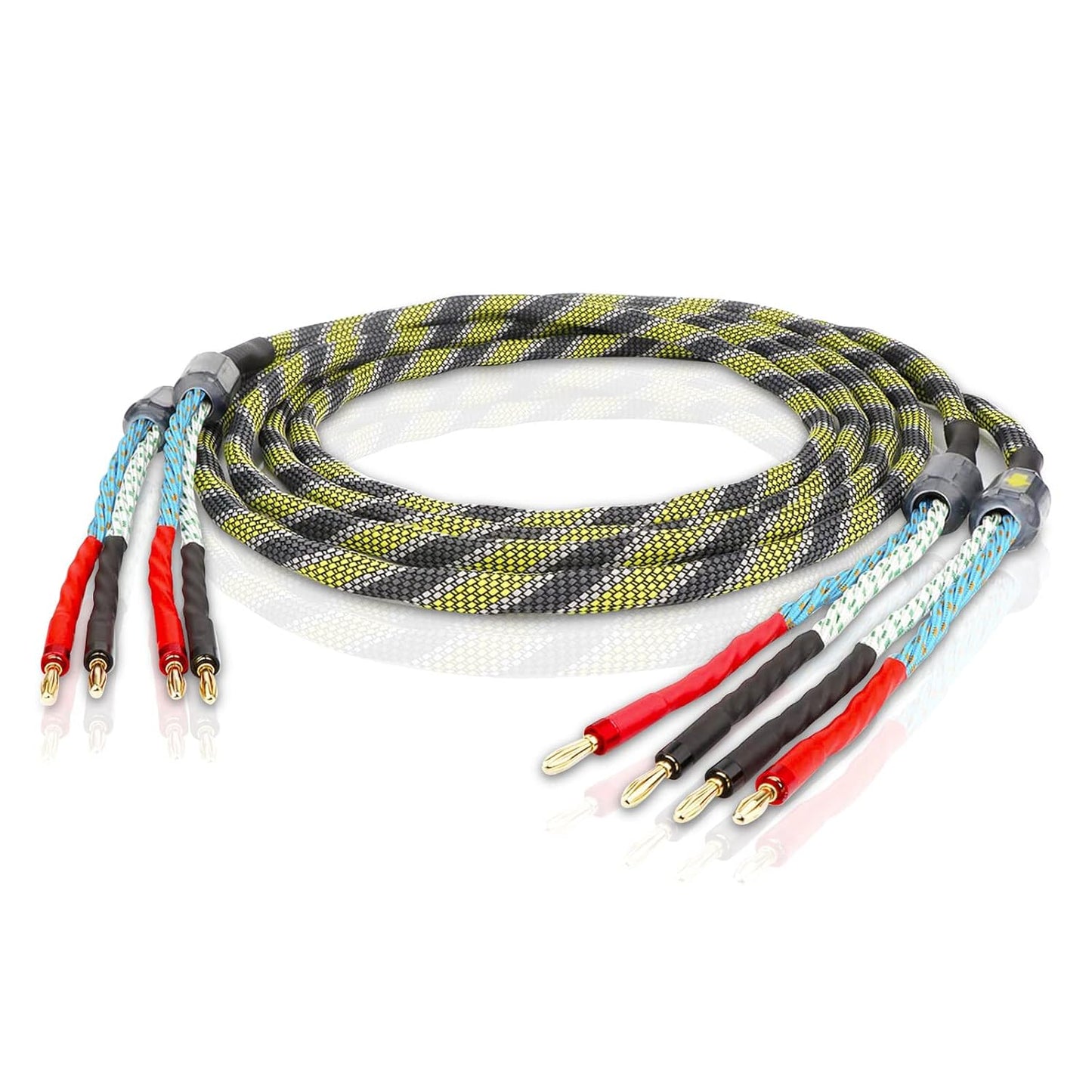 Monosaudio 9AWG Speaker Cable with Banana Plugs for Audiophiles