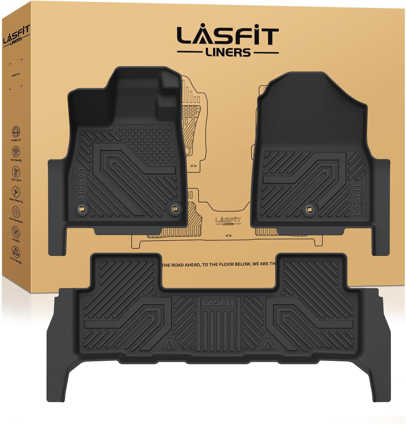 LASFIT Floor Mats for Honda Passport 2026 - All Weather Protection