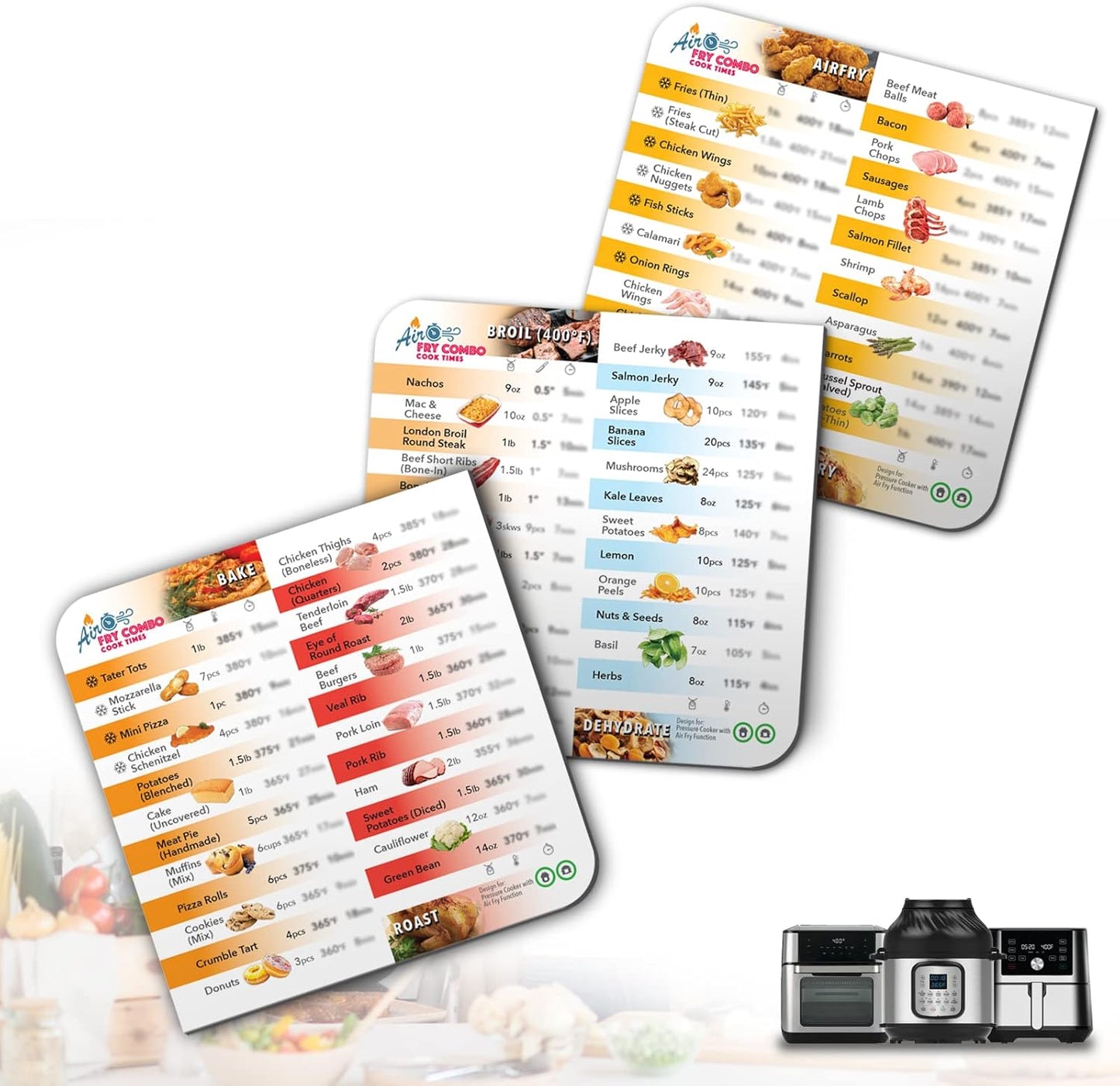 Time-Saving Air Fryer Chart Magnets