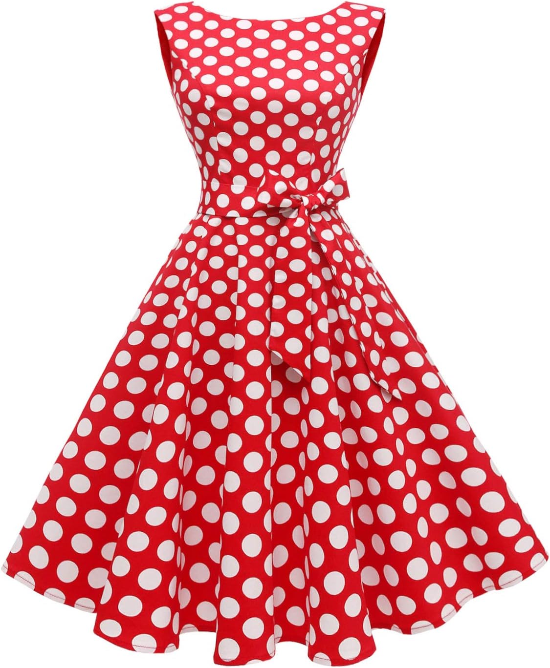 Vintage 1950s Cocktail Dress for Women - Boatneck Sleeveless Style