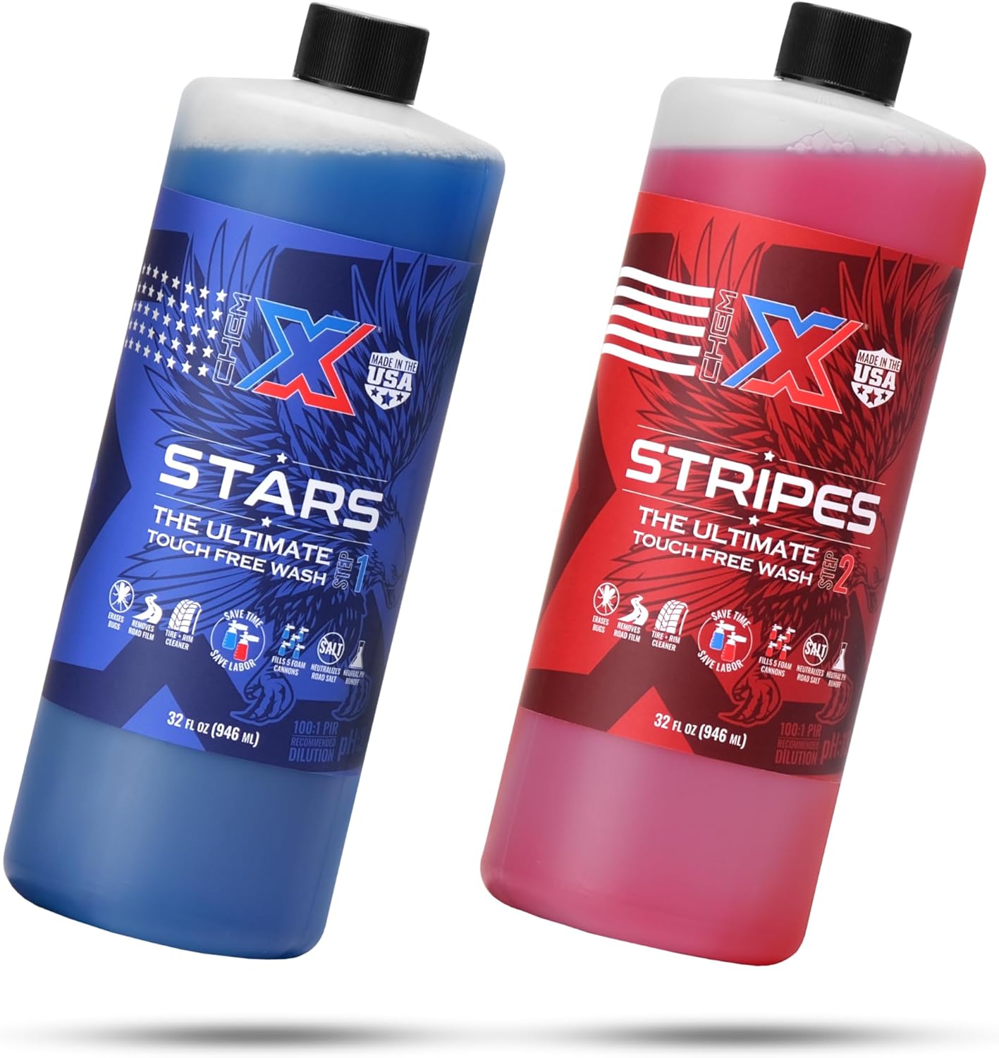 Chem-X Stars and Stripes Ultimate Touch Free Vehicle Wash 32 Ounce