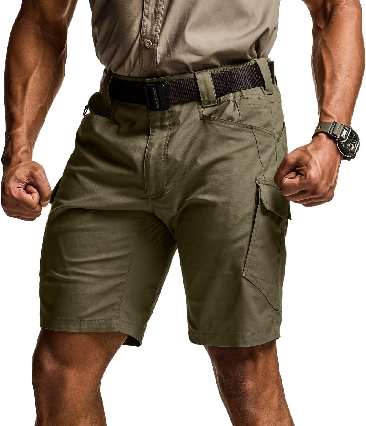 CQR Men's Flex Casual Cargo Shorts for Ultimate Comfort