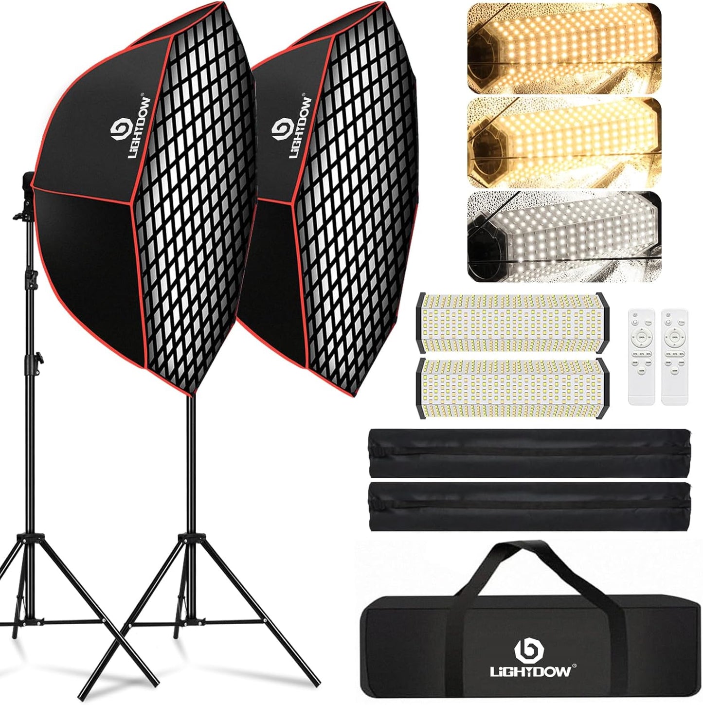 Light Box Photography Lighting Kit with 37in Octa Softbox Design