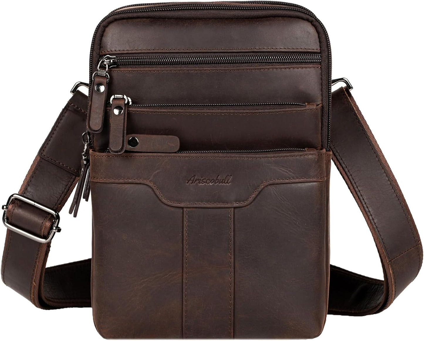 Durable Leather Messenger Bag for Men - Stylish Sling Pack