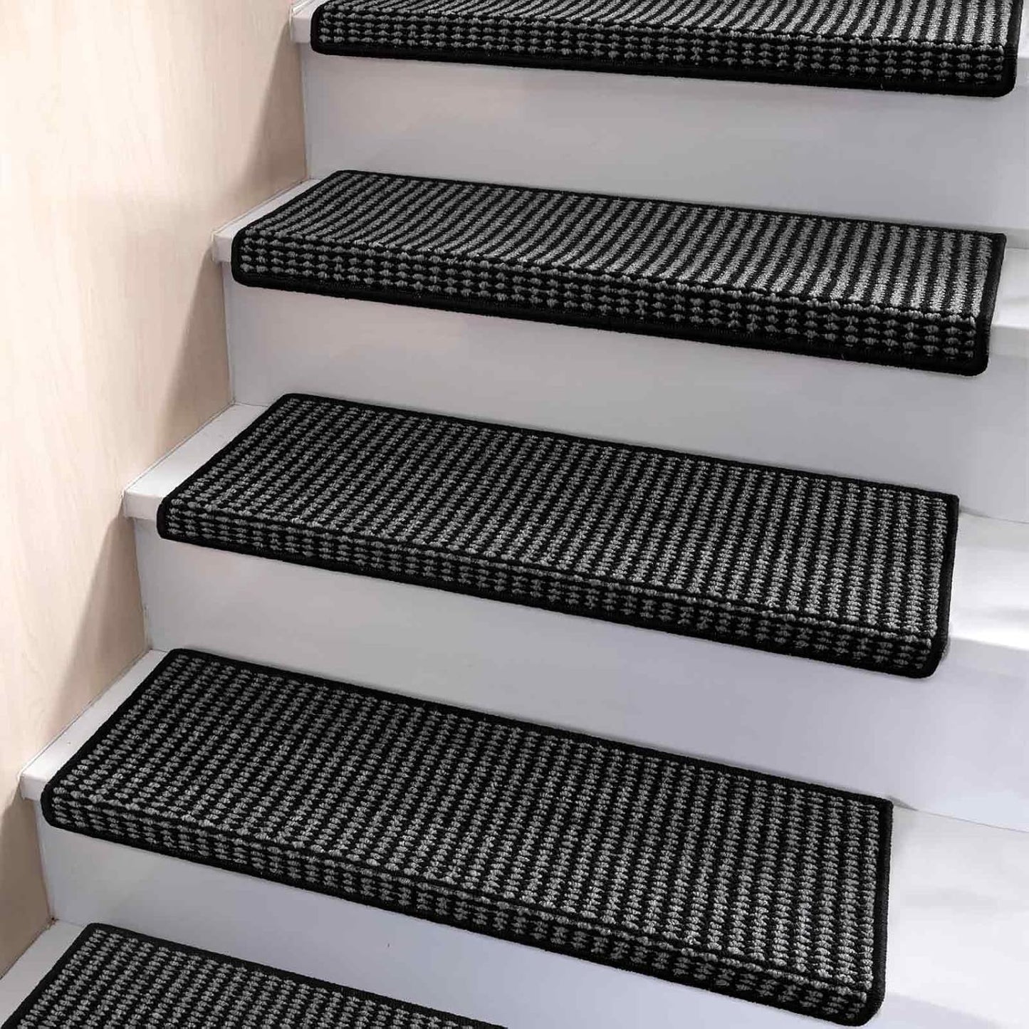 Bullnose Carpet Stair Treads for Non Slip Wooden Steps Indoor