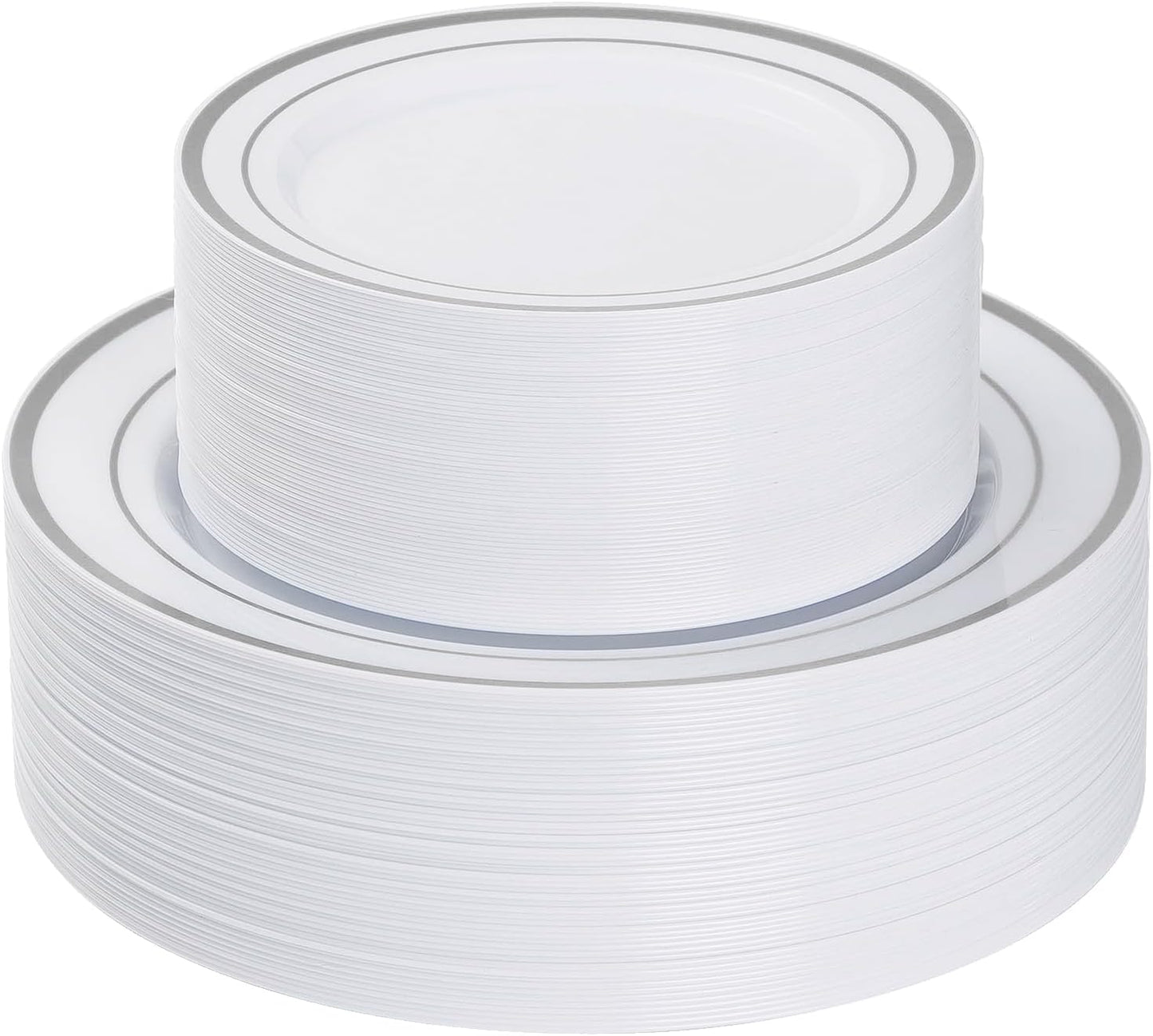 Heavy Duty Disposable Silver Plates for Parties and Events